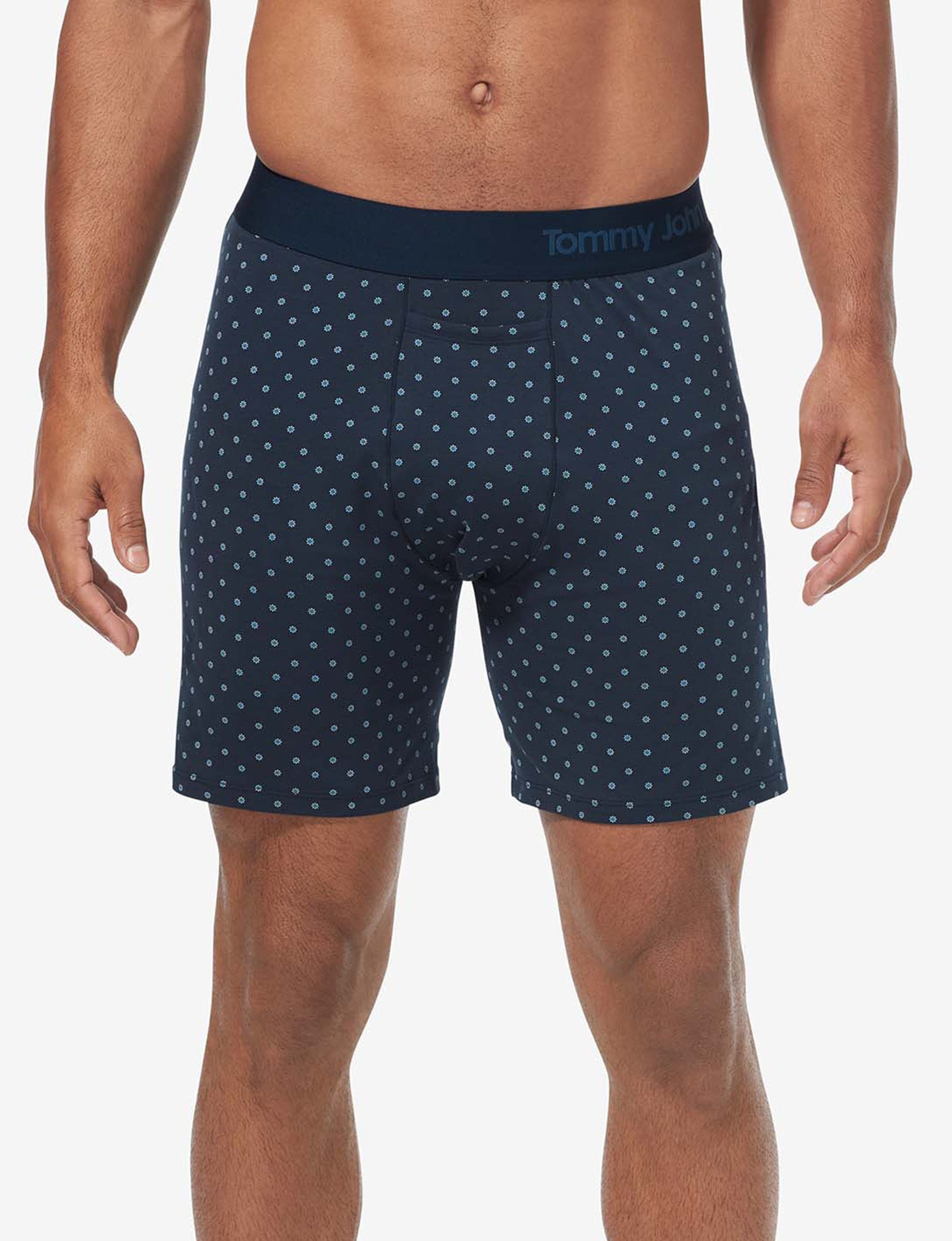 Cotton Relaxed Fit Boxer 6"::Dress Blues Sky Bud