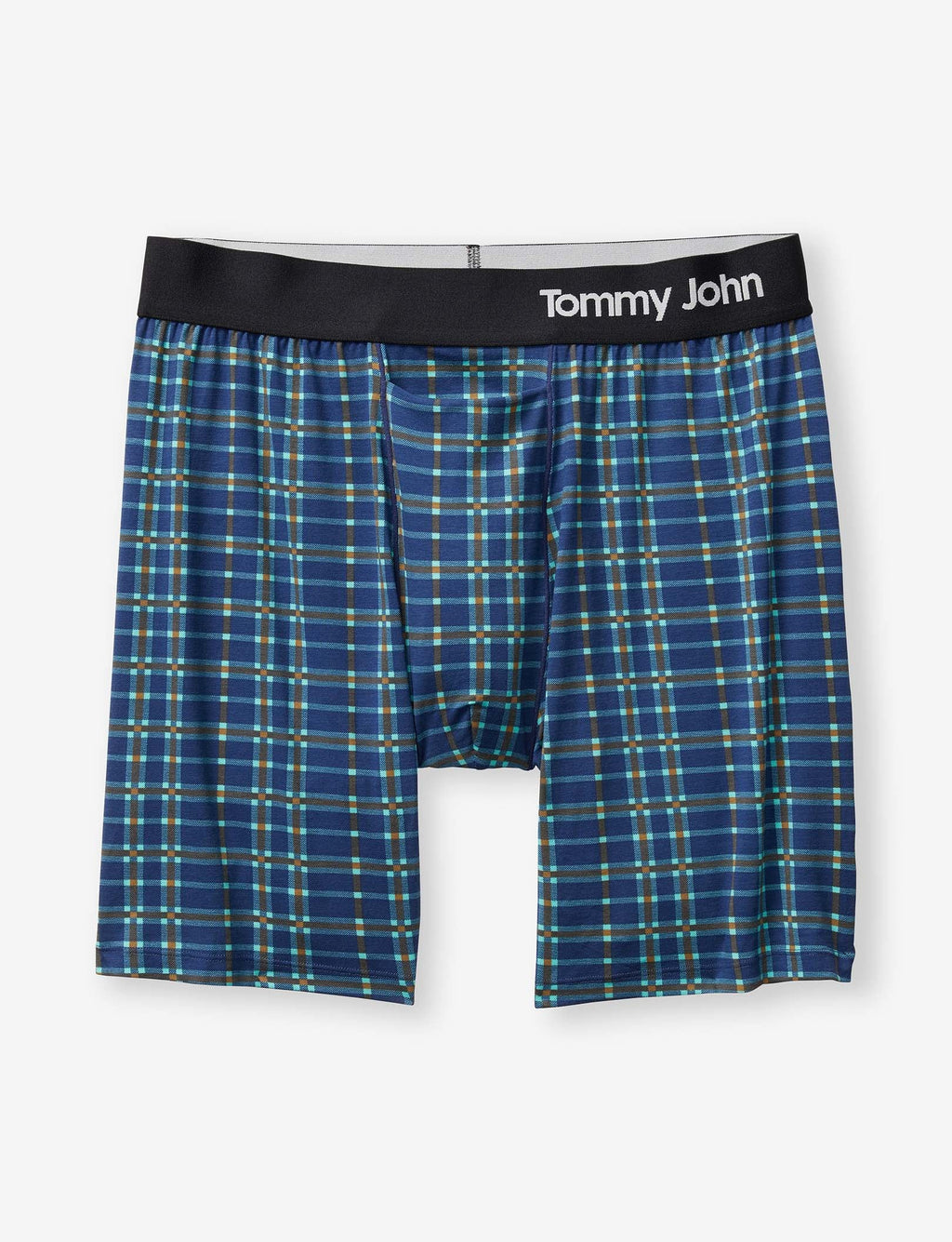 Cool Cotton Relaxed Fit Boxer 6"::Estate Blue Garden Plaid