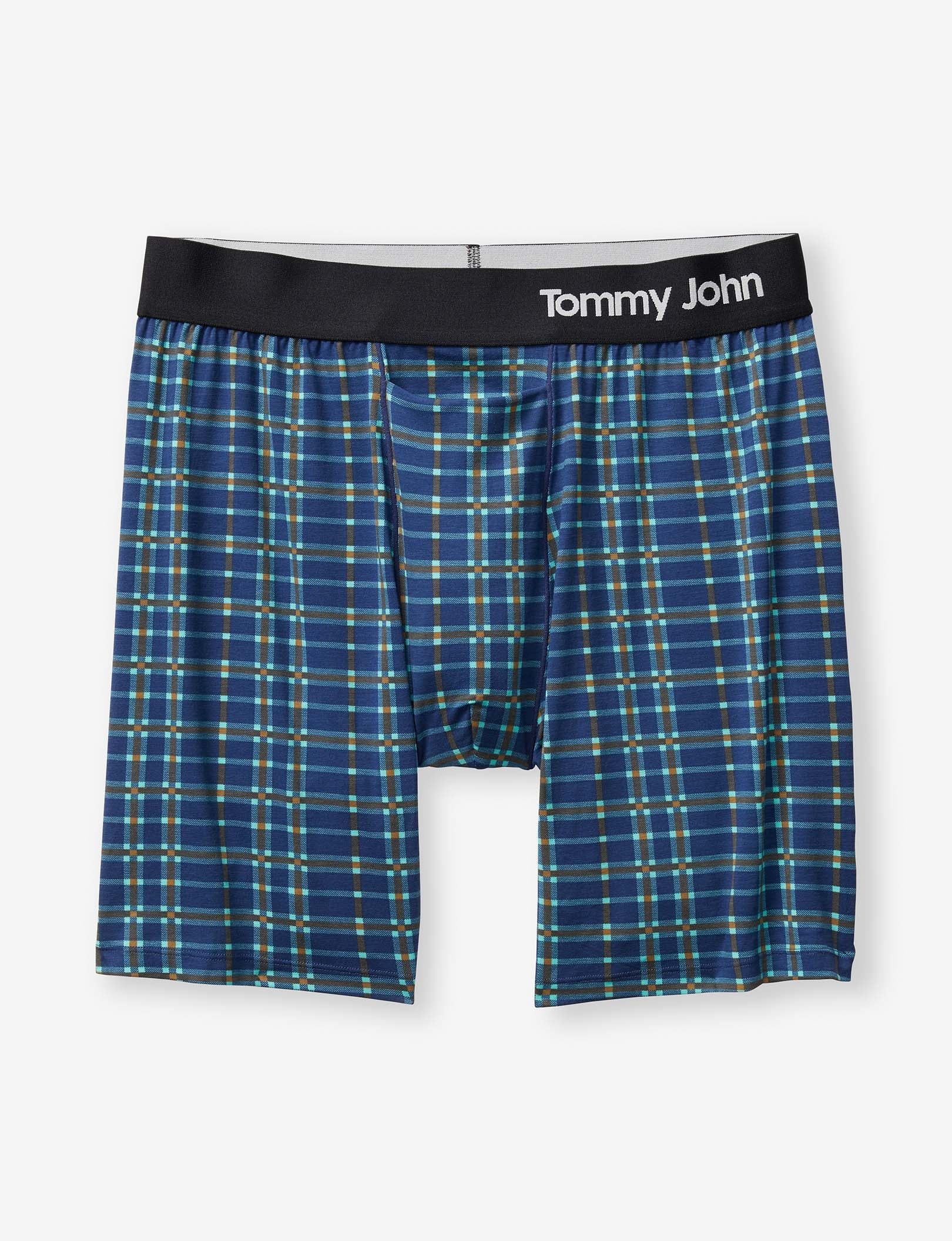 Cool Cotton Relaxed Fit Boxer 6"::Estate Blue Garden Plaid