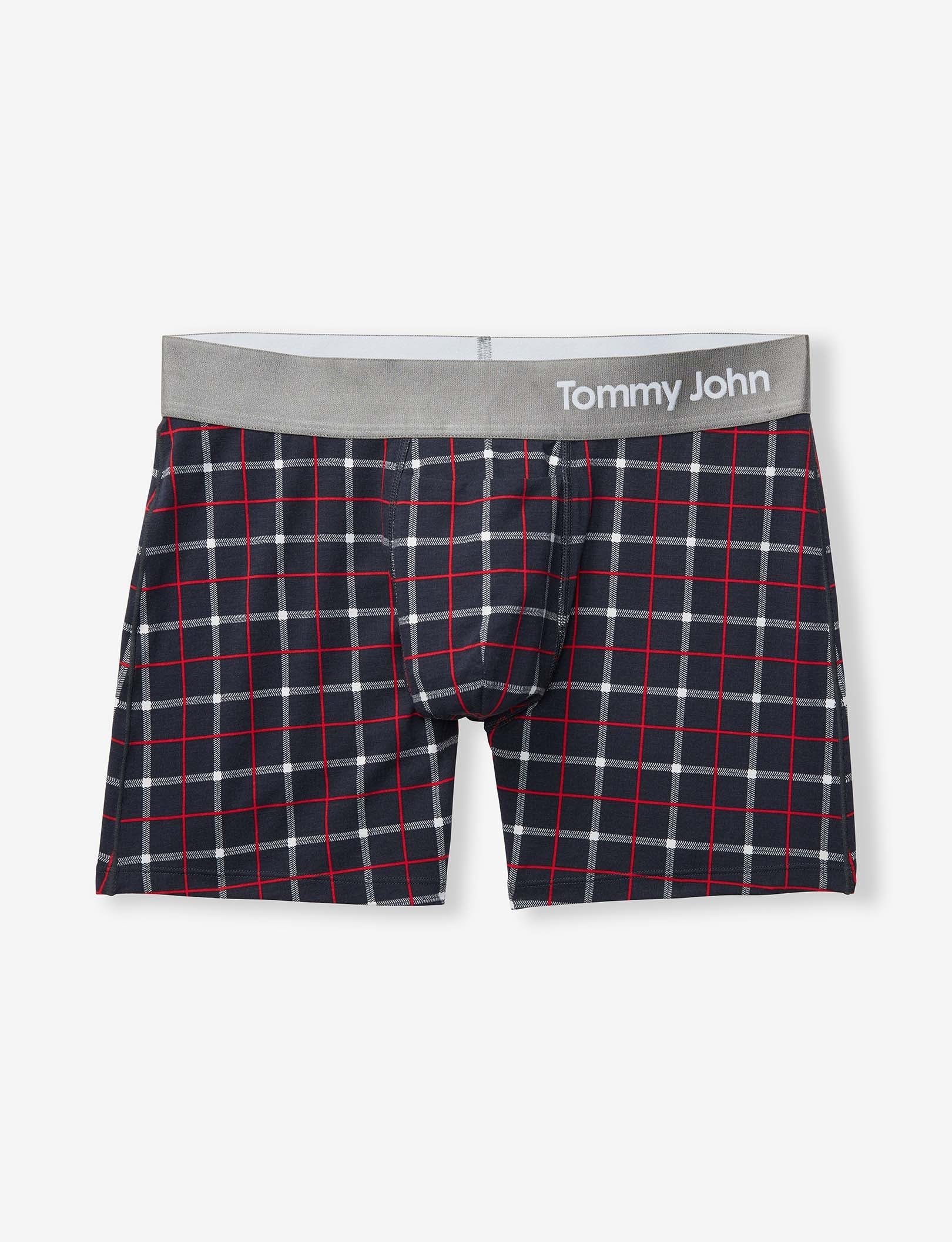 Cool Cotton Trunk 4"::Black Weekend Plaid