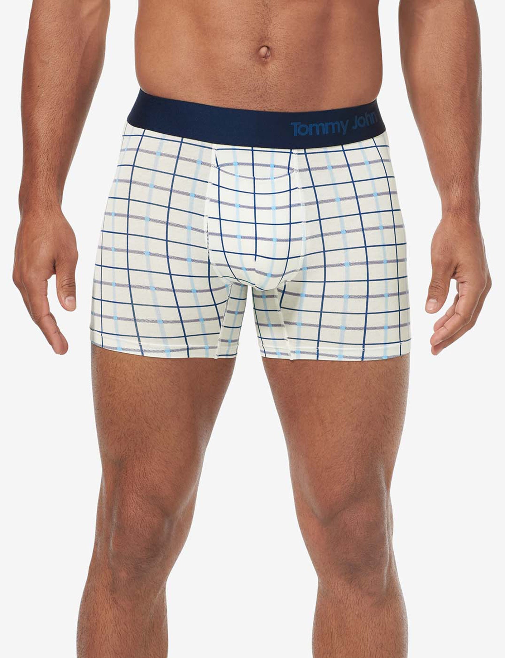 Cool Cotton Trunk 4"::Coconut Milk Sunday Drive Plaid