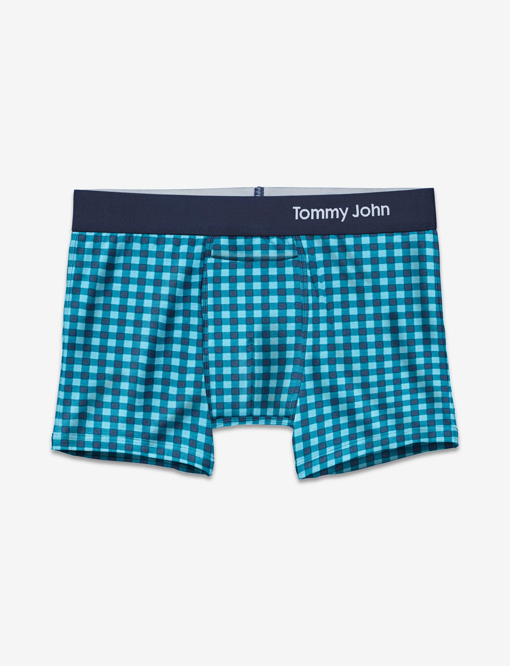Cool Cotton Trunk 4"::Blue Atoll Harvest Gingham