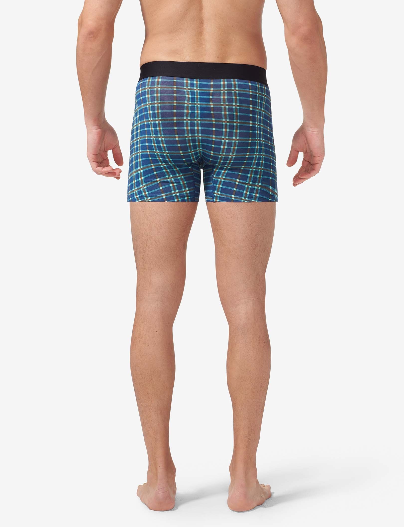 Cool Cotton Trunk 4"::Estate Blue Garden Plaid