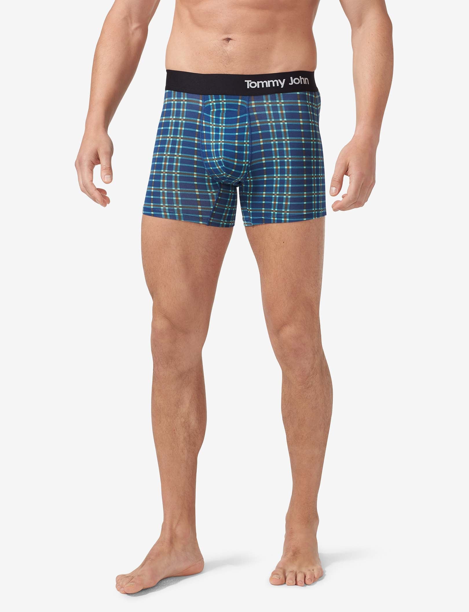 Cool Cotton Trunk 4"::Estate Blue Garden Plaid