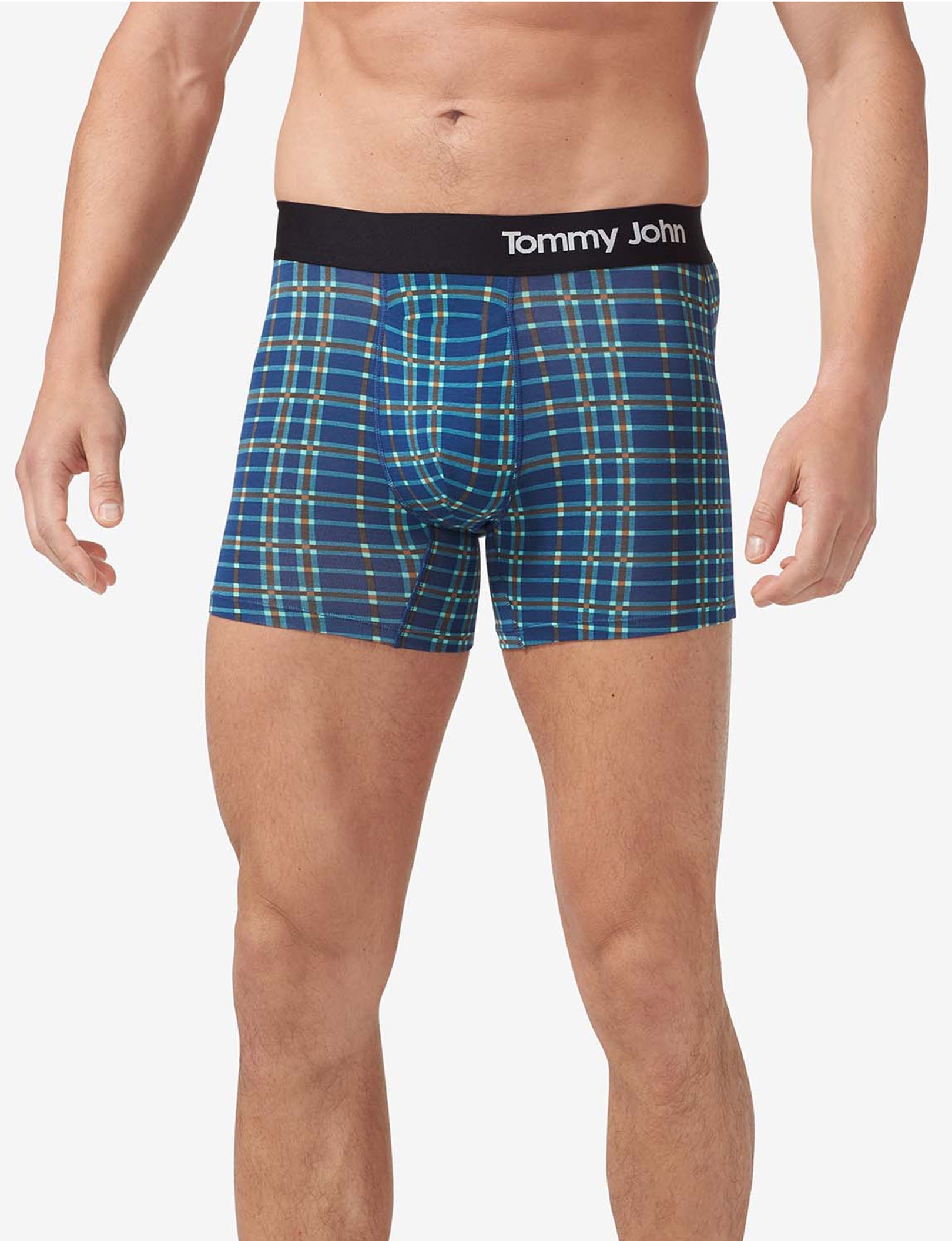 Cool Cotton Trunk 4"::Estate Blue Garden Plaid