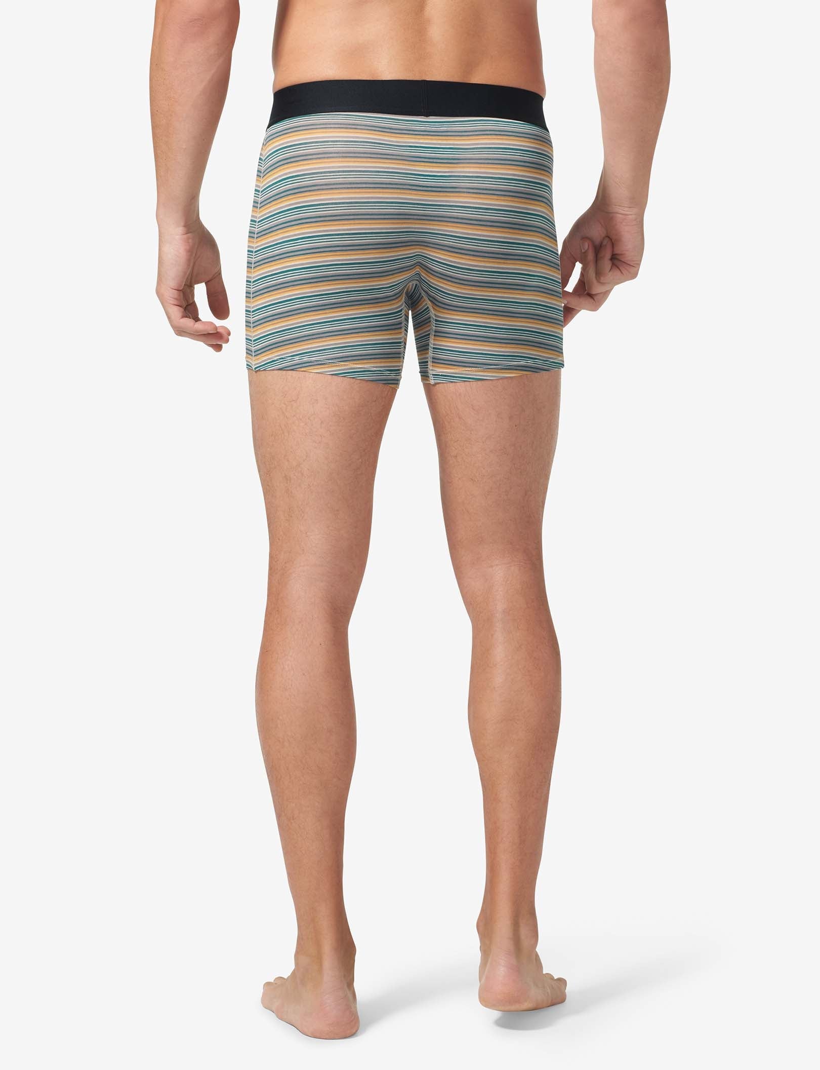 Cool Cotton Trunk 4"::Iron Tabloid Stripe