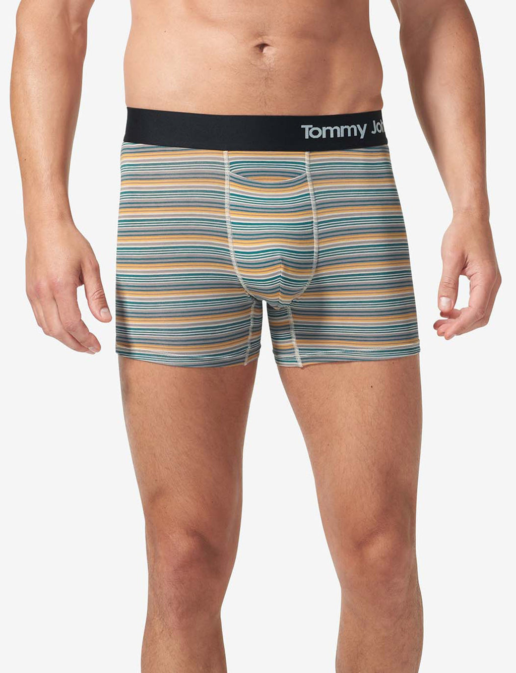 Cool Cotton Trunk 4"::Iron Tabloid Stripe