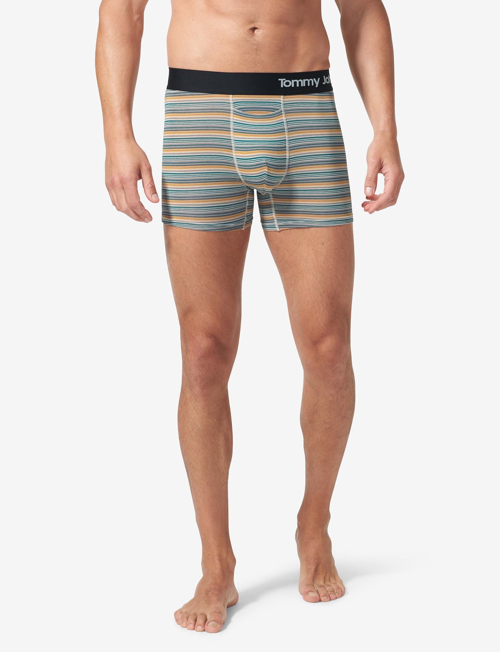 Cool Cotton Trunk 4"::Iron Tabloid Stripe
