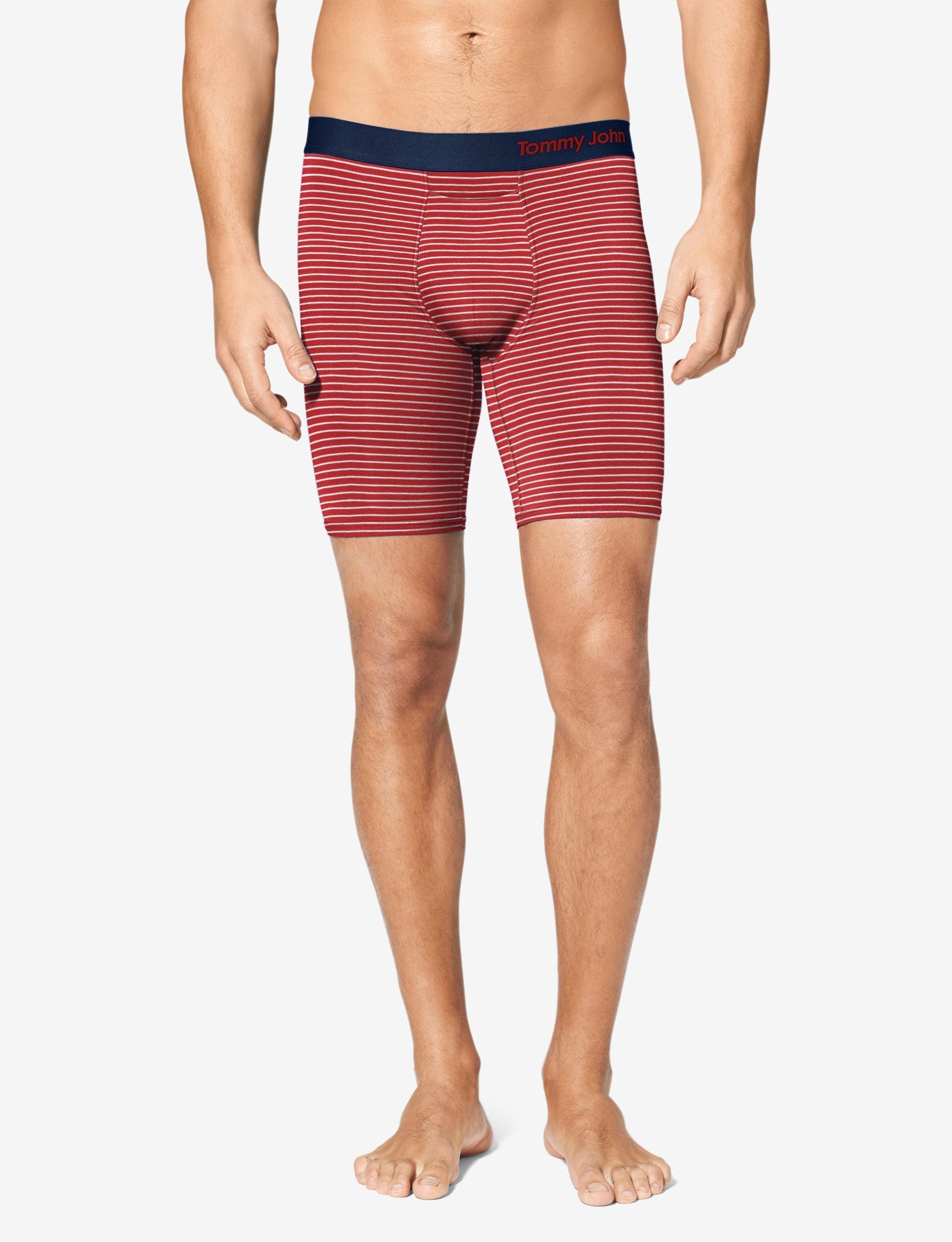 Cool Cotton Boxer Brief 8"::Emboldened Barber Stripe