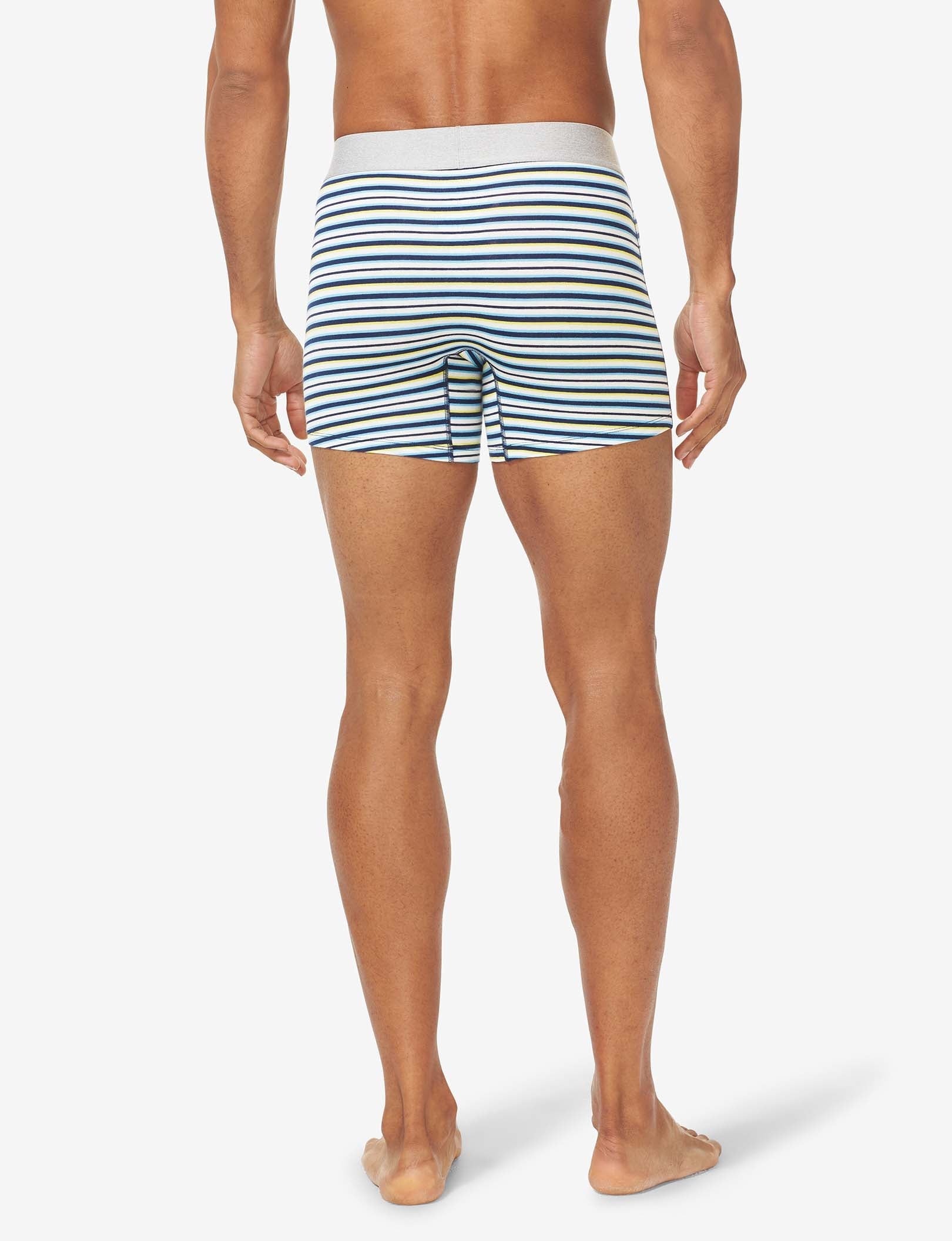 Cool Cotton Trunk 4"::Hint of Mint Stripe