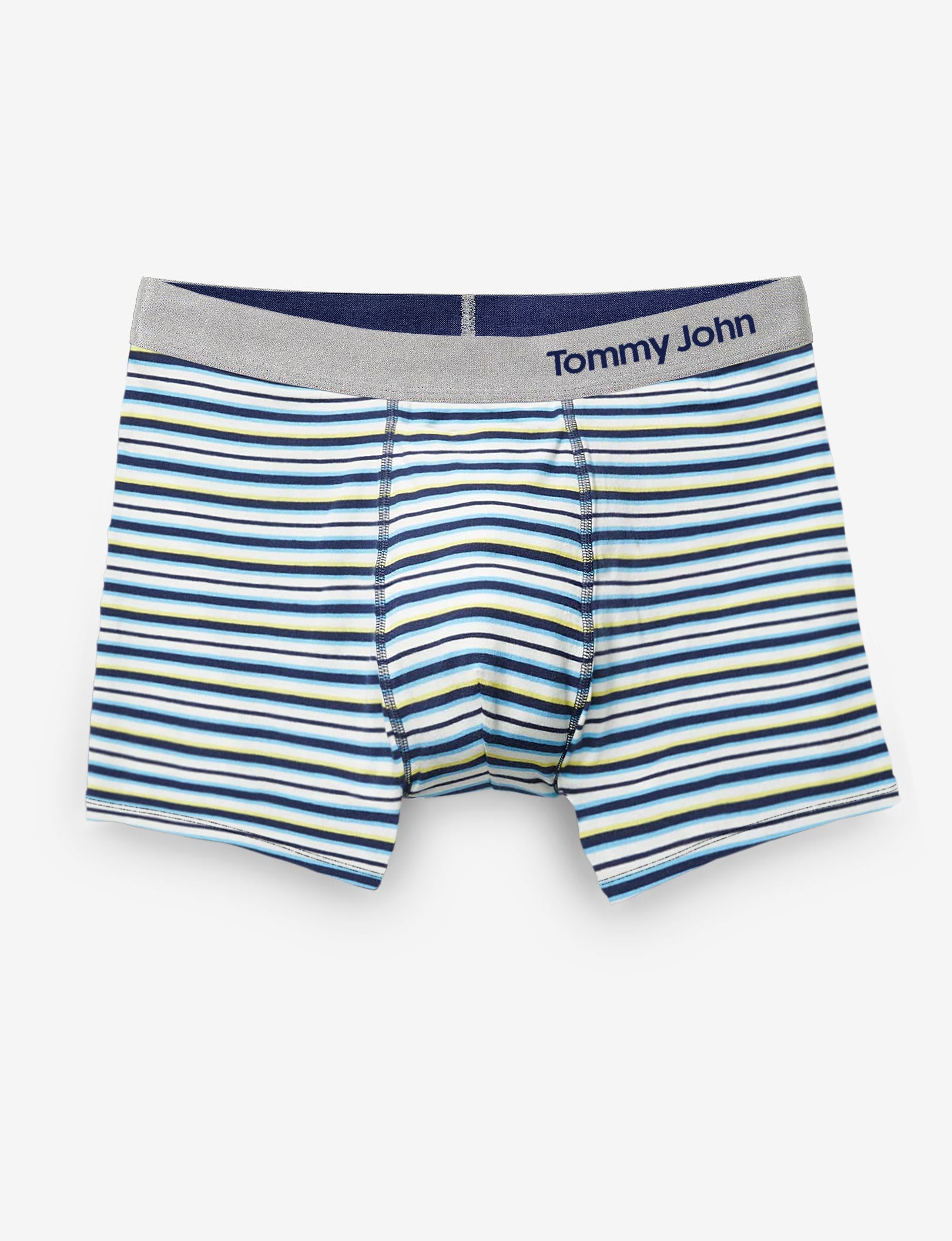 Cool Cotton Trunk 4"::Hint of Mint Stripe