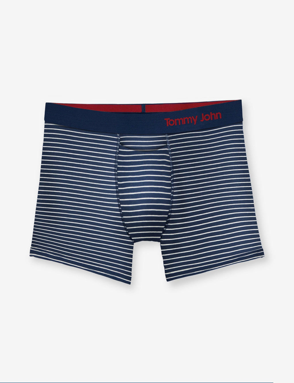 Cool Cotton Trunk 4"::Navy Barber Stripe