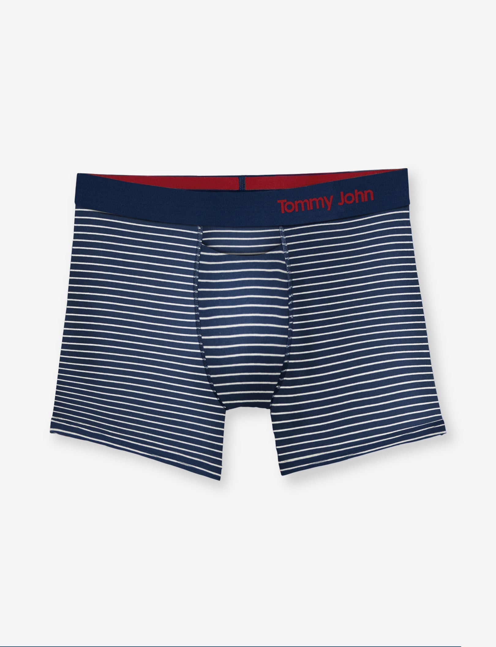 Cool Cotton Trunk 4"::Navy Barber Stripe