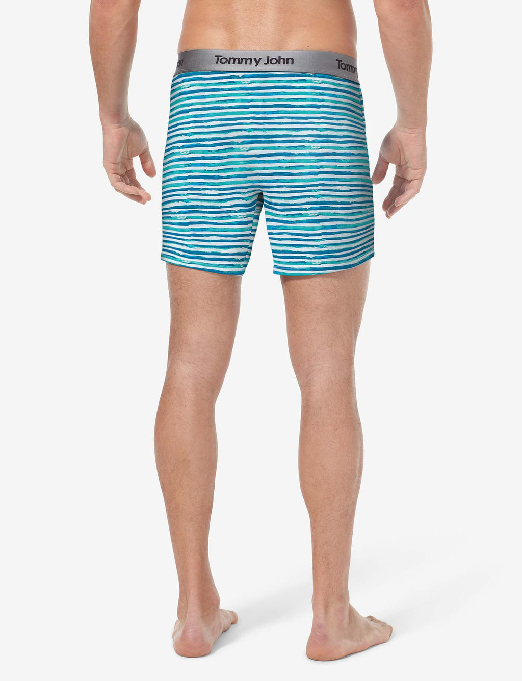 Second Skin Relaxed Fit Boxer 6"::Blue Coral Painterly Stripe