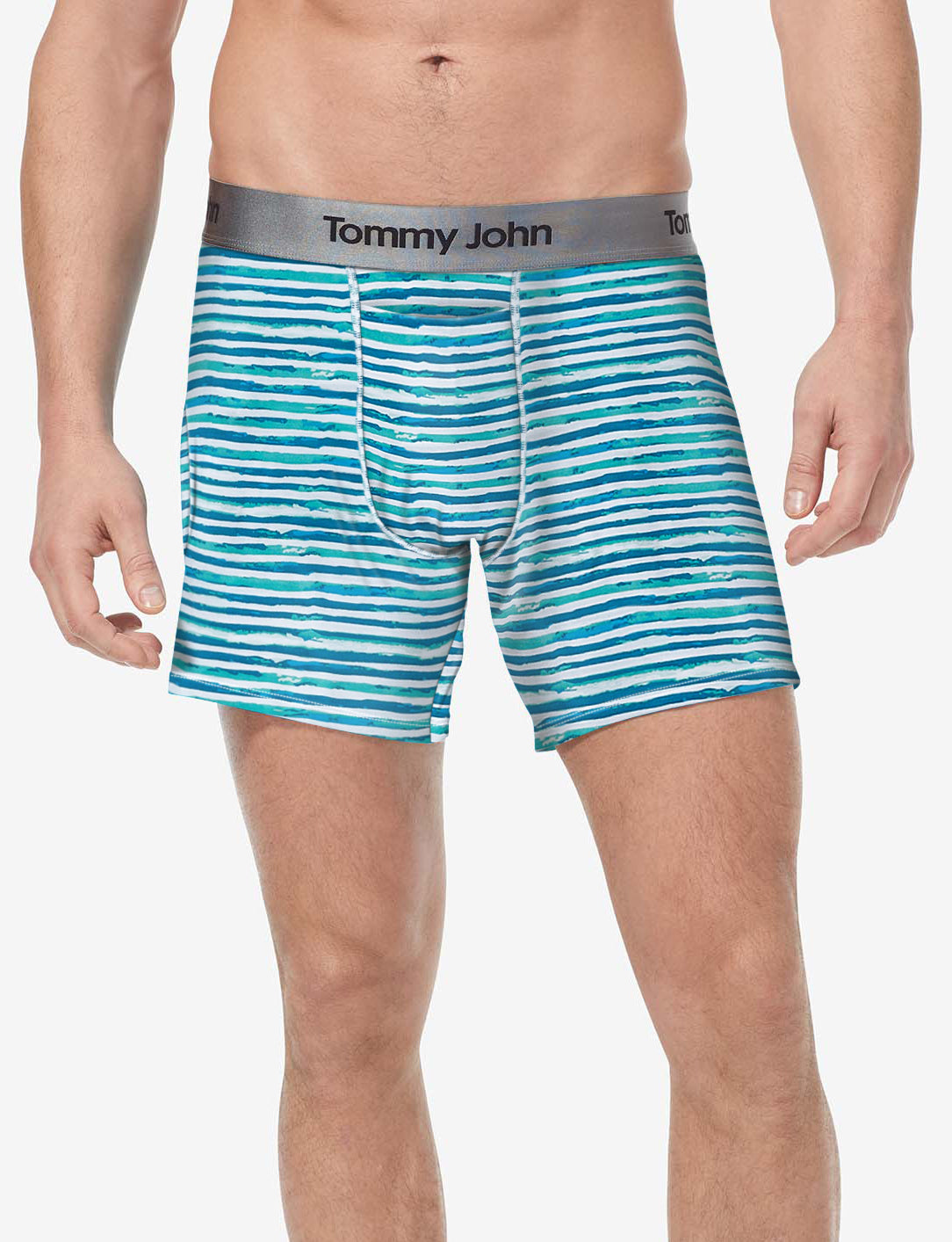 Second Skin Relaxed Fit Boxer 6"::Blue Coral Painterly Stripe