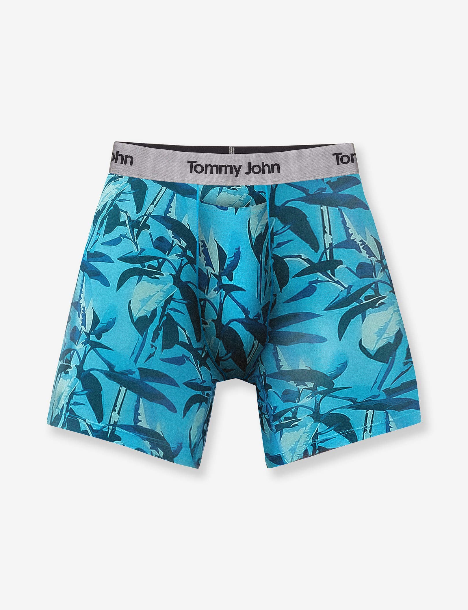 Second Skin Relaxed Fit Boxer 6"::Blue Atoll Rubber Tree