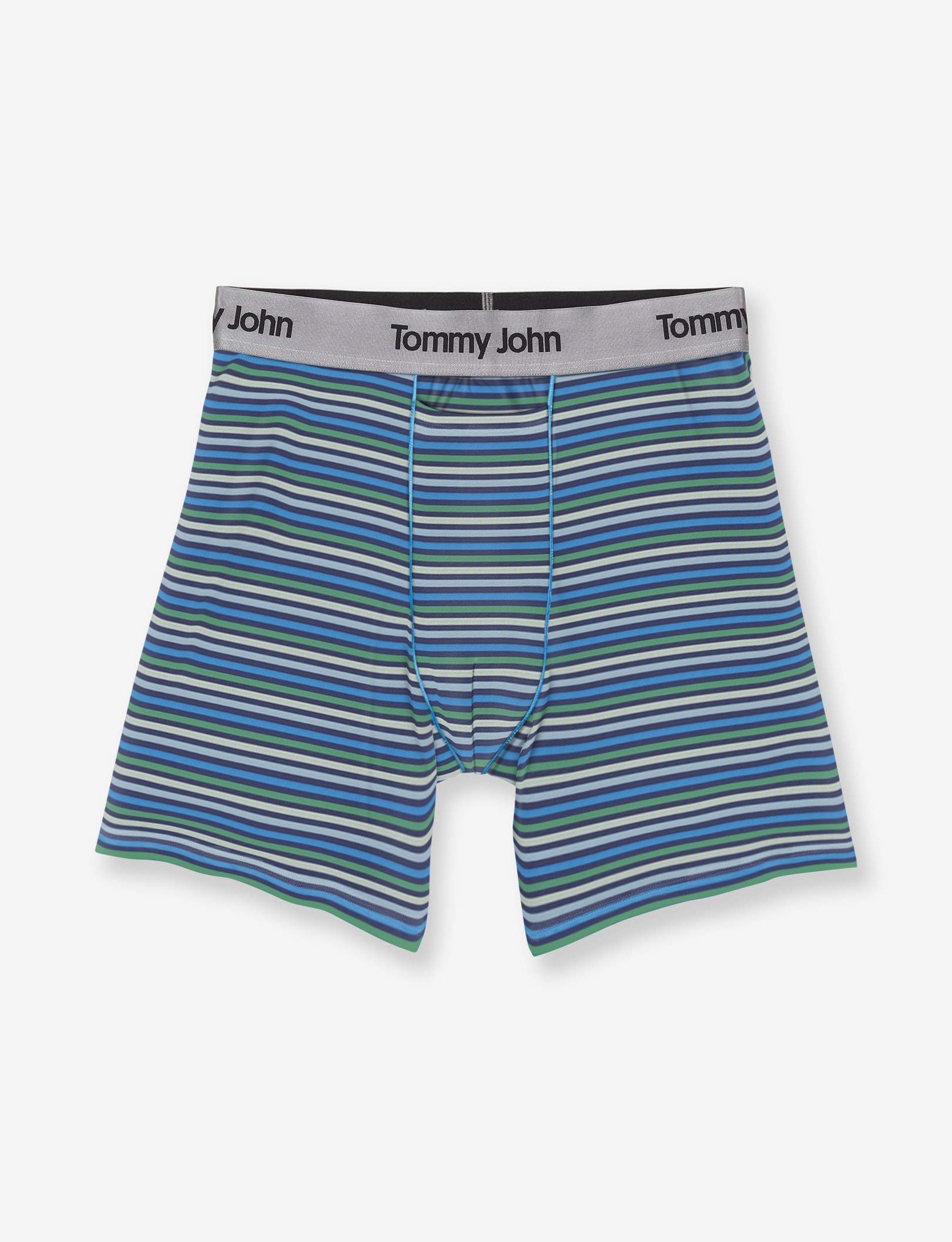 Second Skin Relaxed Fit Boxer 6"::Estate Blue Globe Stripe