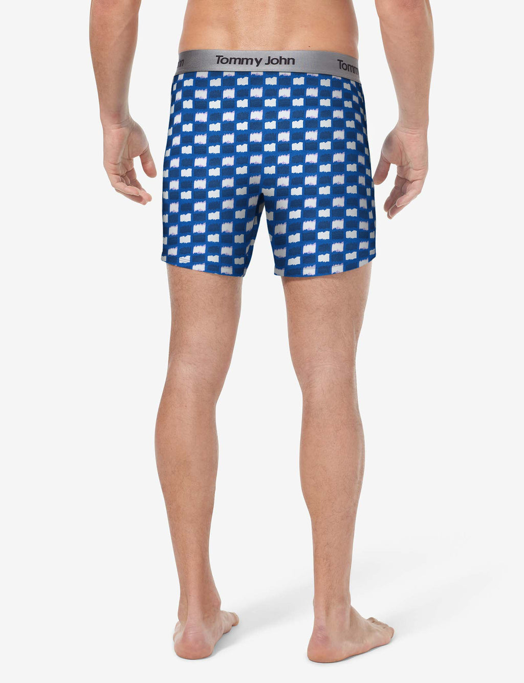 Second Skin Relaxed Fit Boxer 6"::White Textured Check