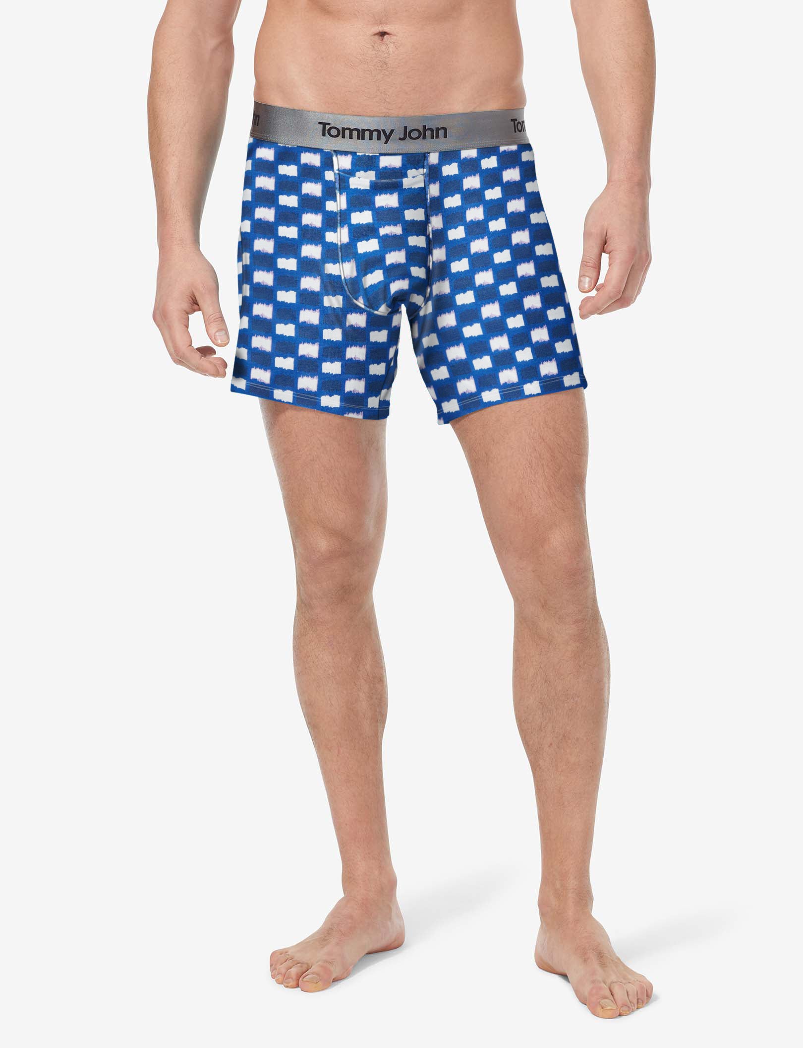 Second Skin Relaxed Fit Boxer 6"::White Textured Check