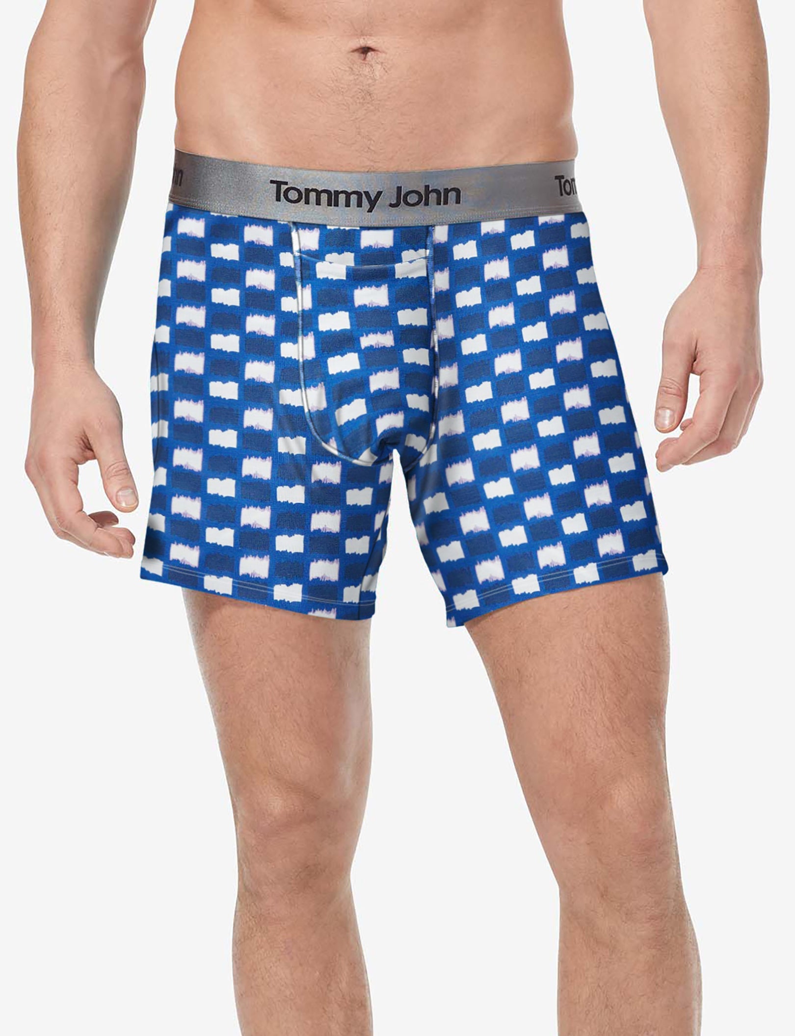 Second Skin Relaxed Fit Boxer 6"::White Textured Check