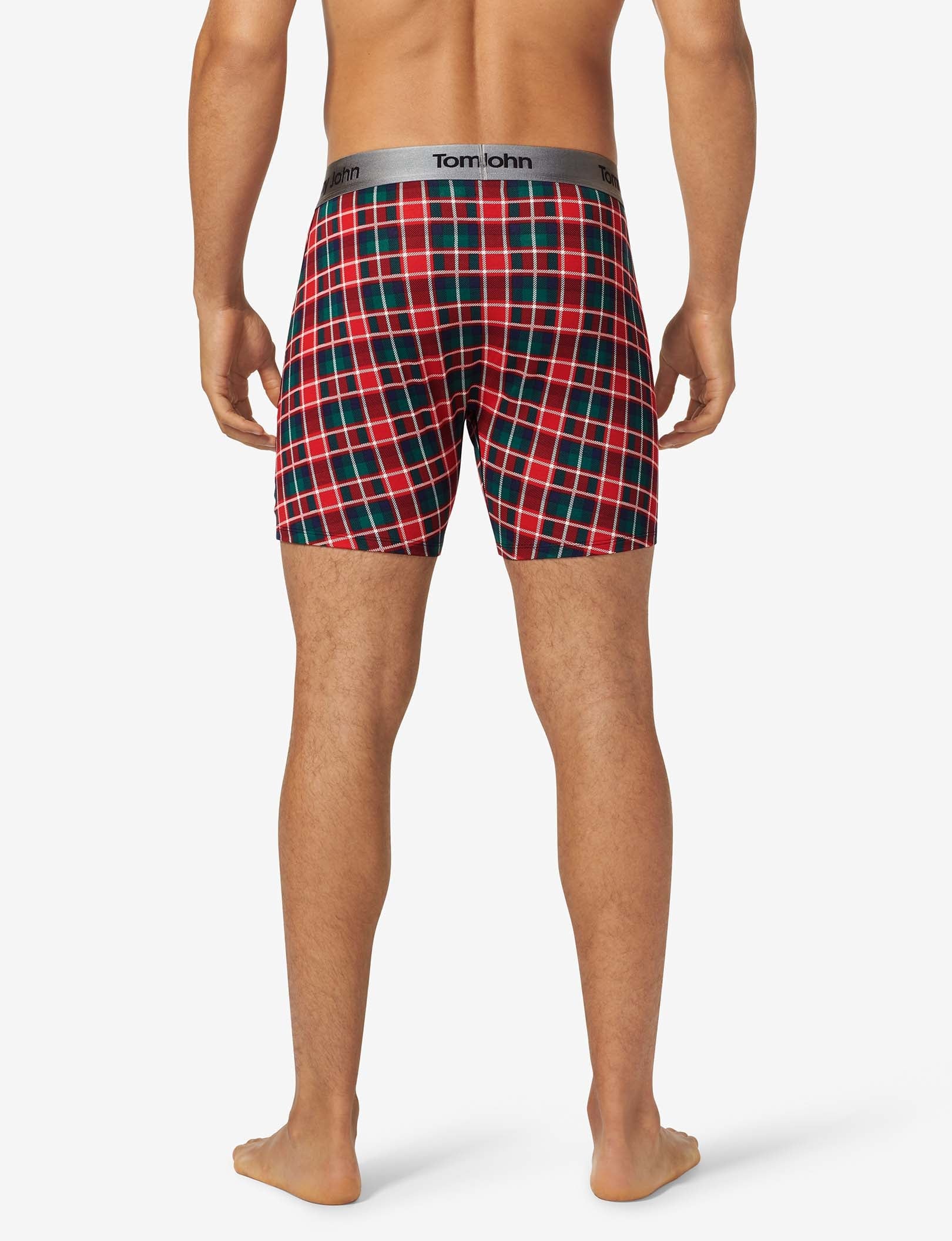 Second Skin Relaxed Fit Boxer 6"::Haute Red Plaid