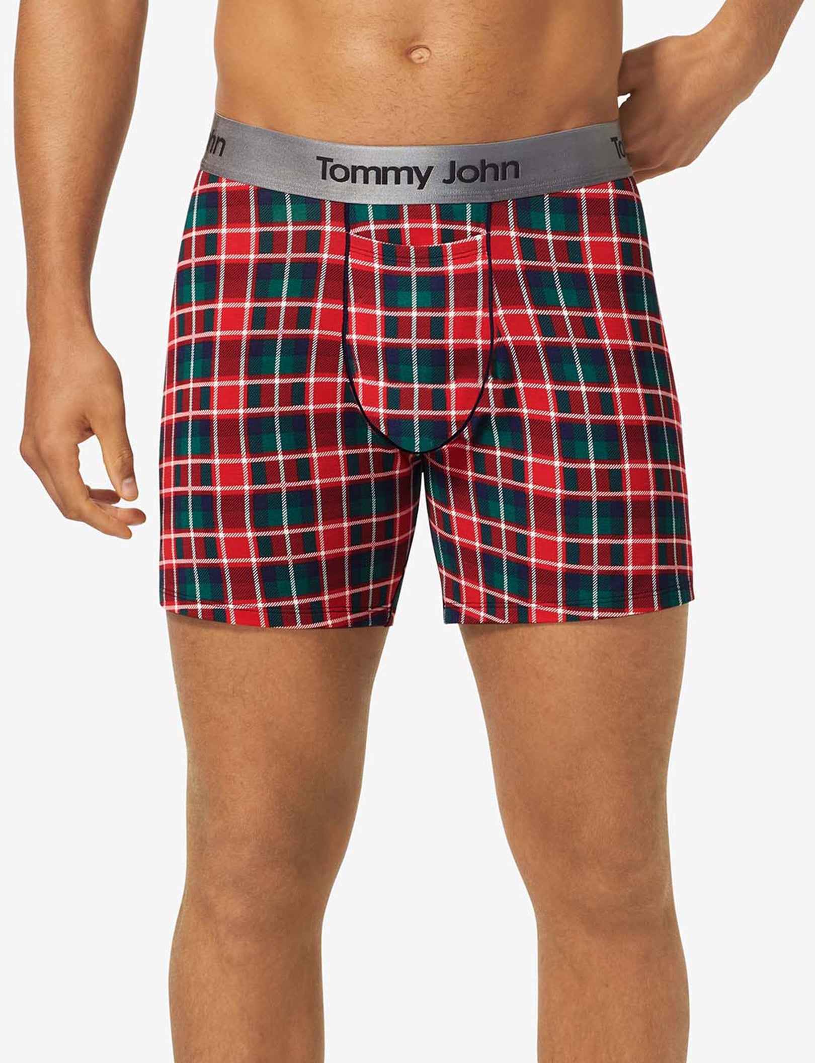 Second Skin Relaxed Fit Boxer 6"::Haute Red Plaid