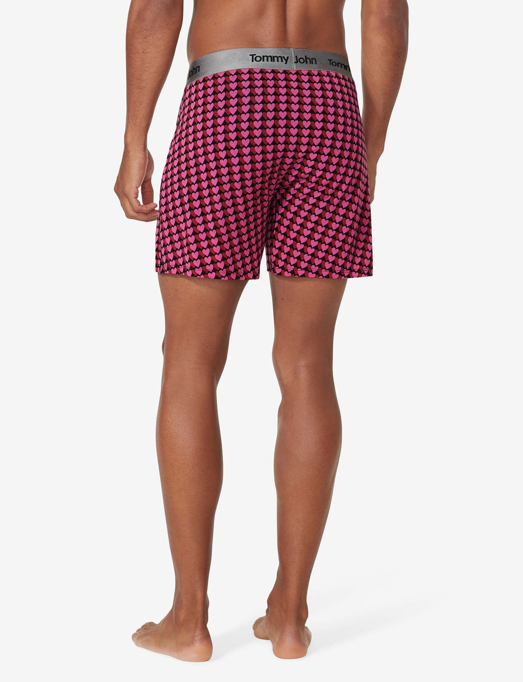 Second Skin Relaxed Fit Boxer 6"::Pink Blurry Hearts