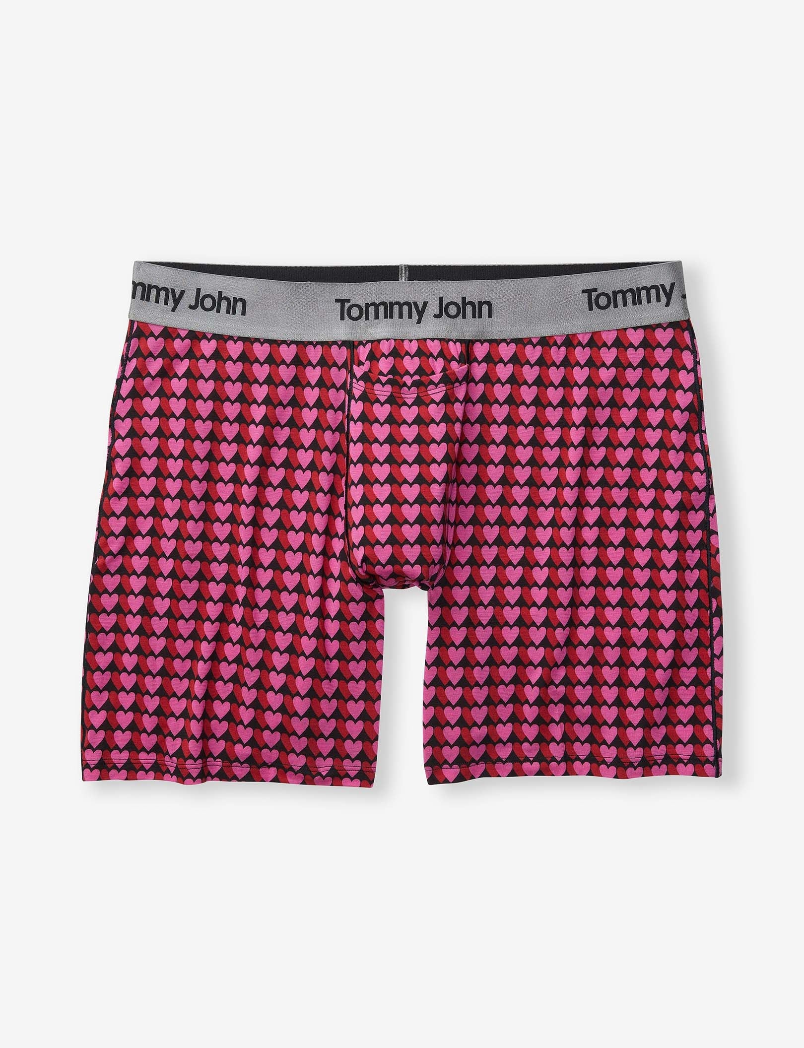Second Skin Relaxed Fit Boxer 6"::Pink Blurry Hearts