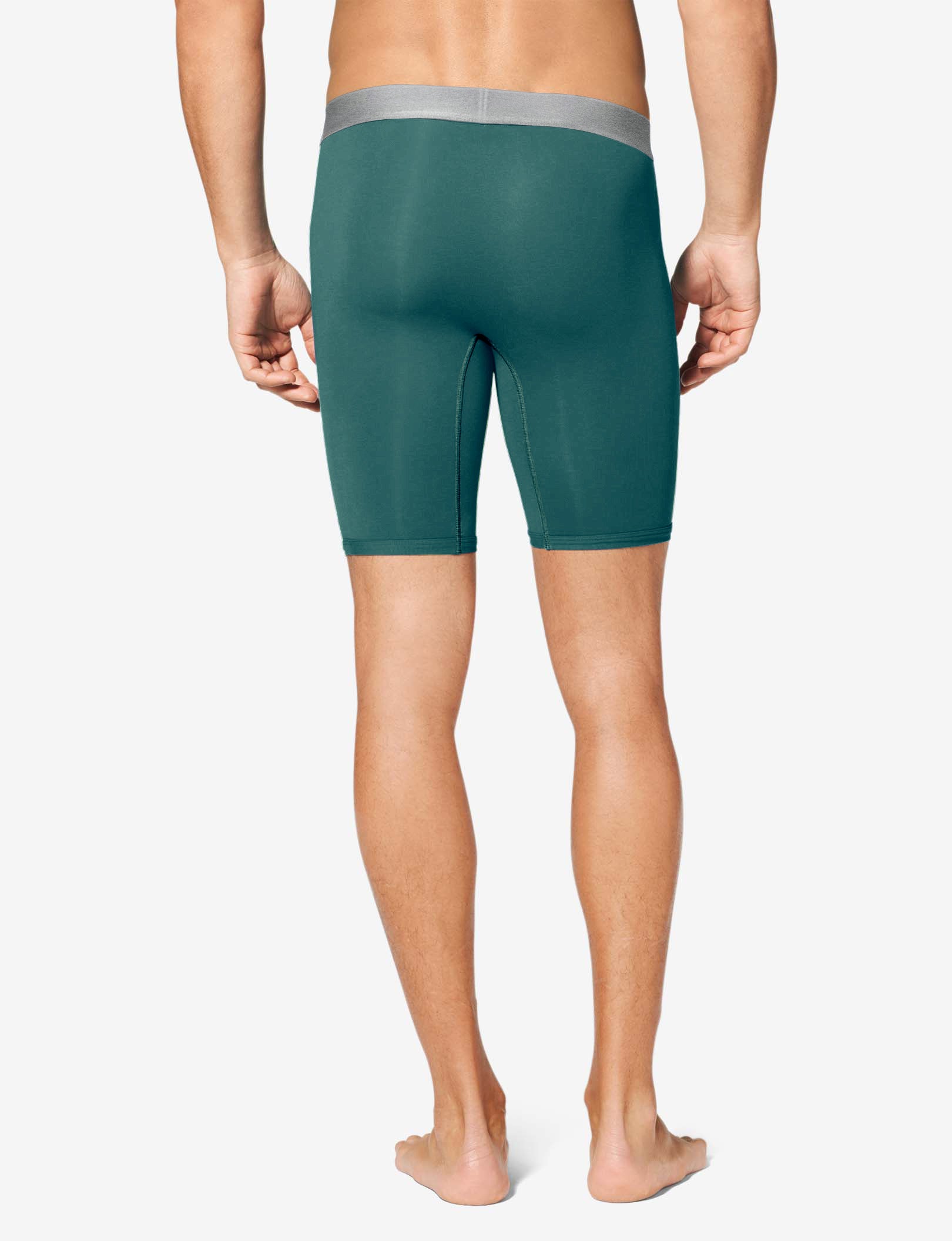Cool Cotton Boxer Brief 8"::Pacific