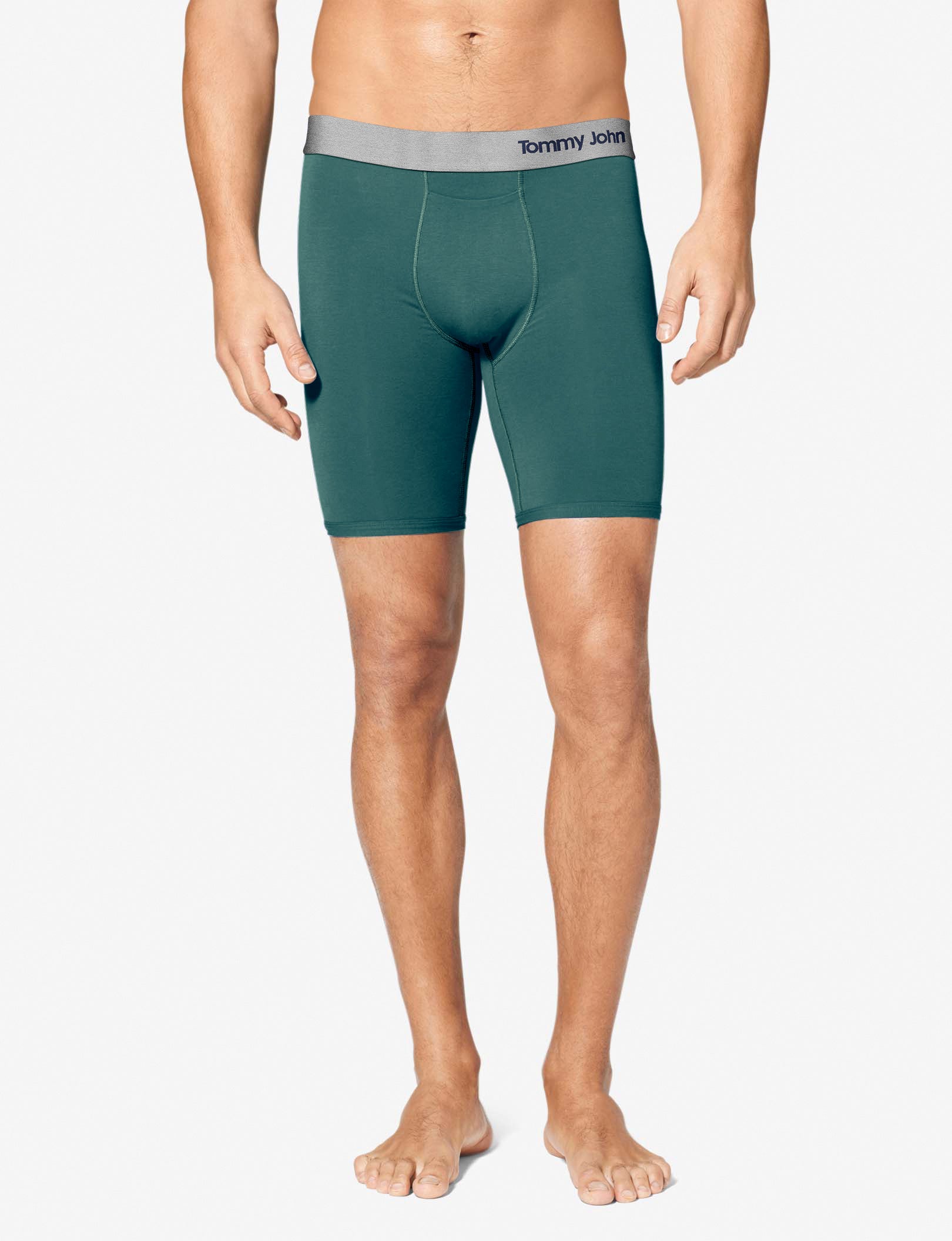 Cool Cotton Boxer Brief 8"::Pacific