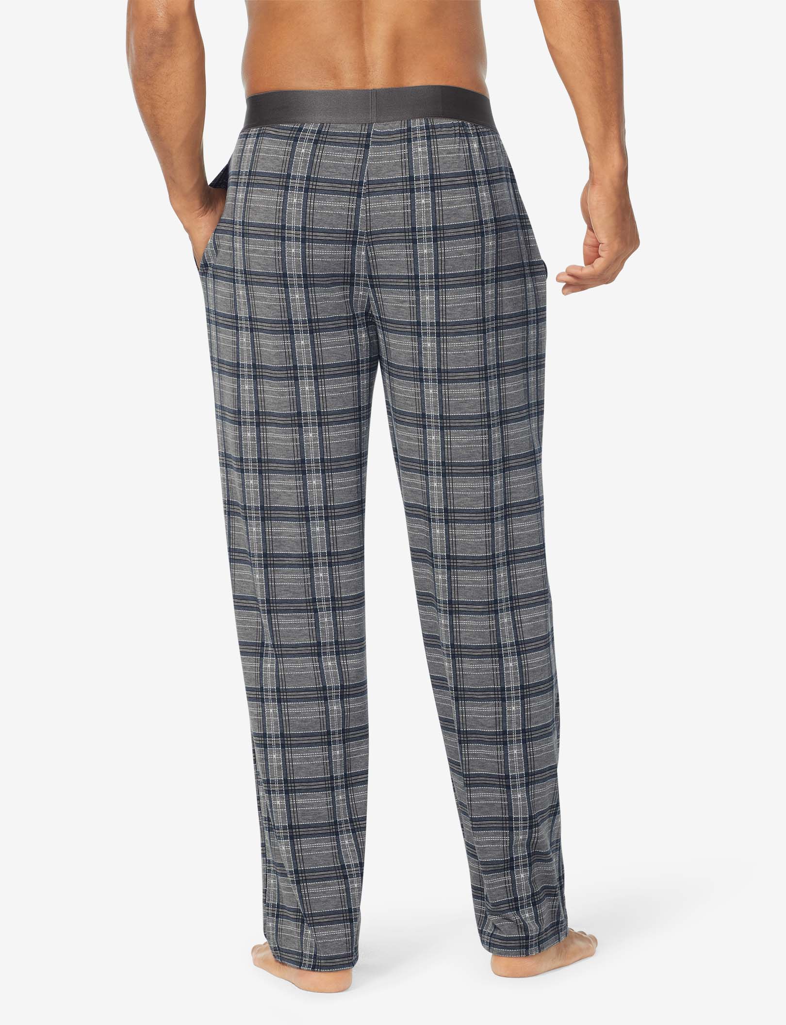 Second Skin Sleep Pant::Dress Blues Ribbon Plaid
