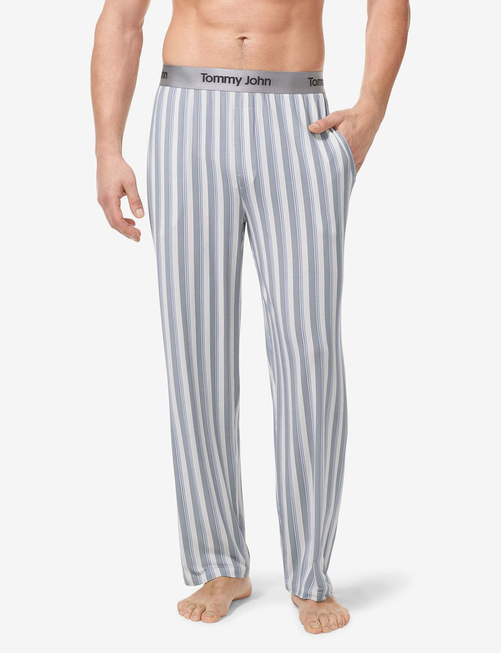 Second Skin Sleep Pant::Blue Blush Goodnight Stripe
