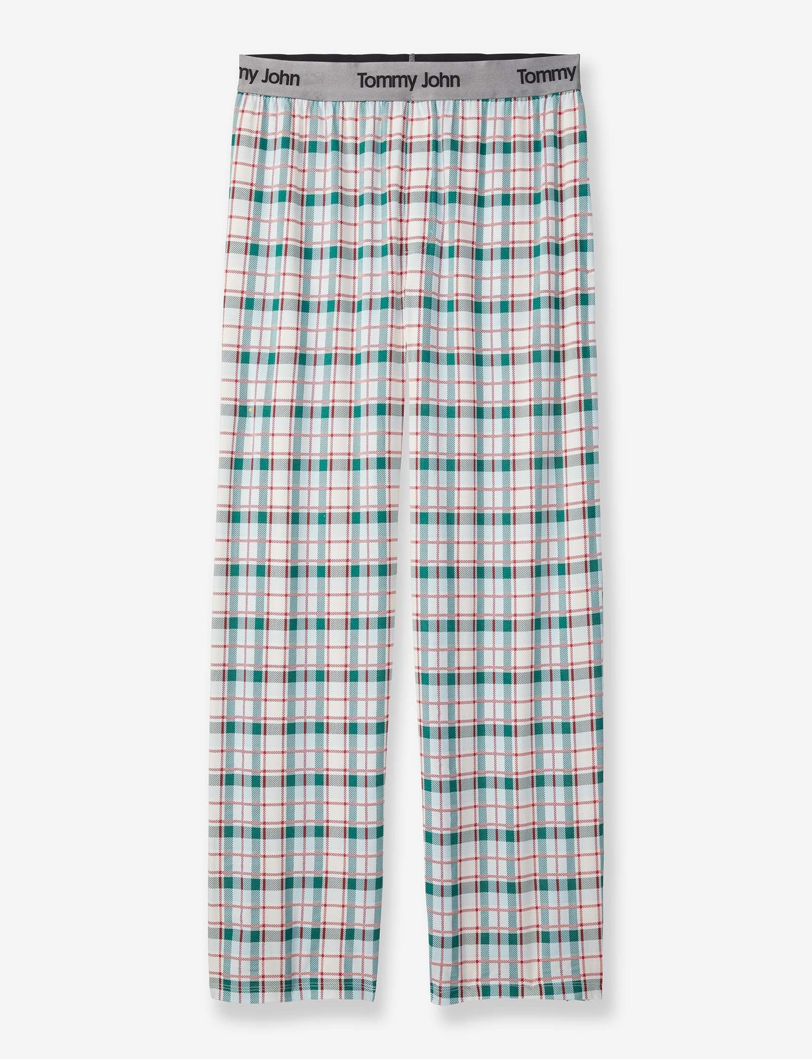 Second Skin Sleep Pant::Coconut Milk Plaid