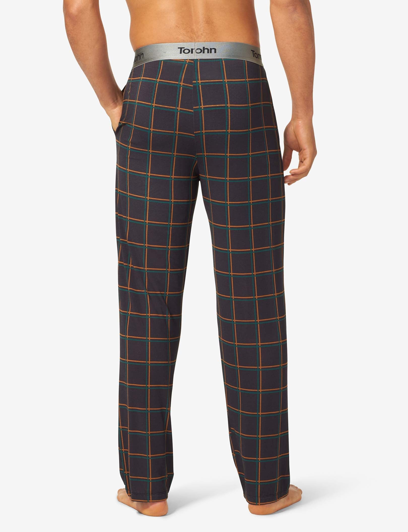Second Skin Sleep Pant::Deep Navy Windowpane