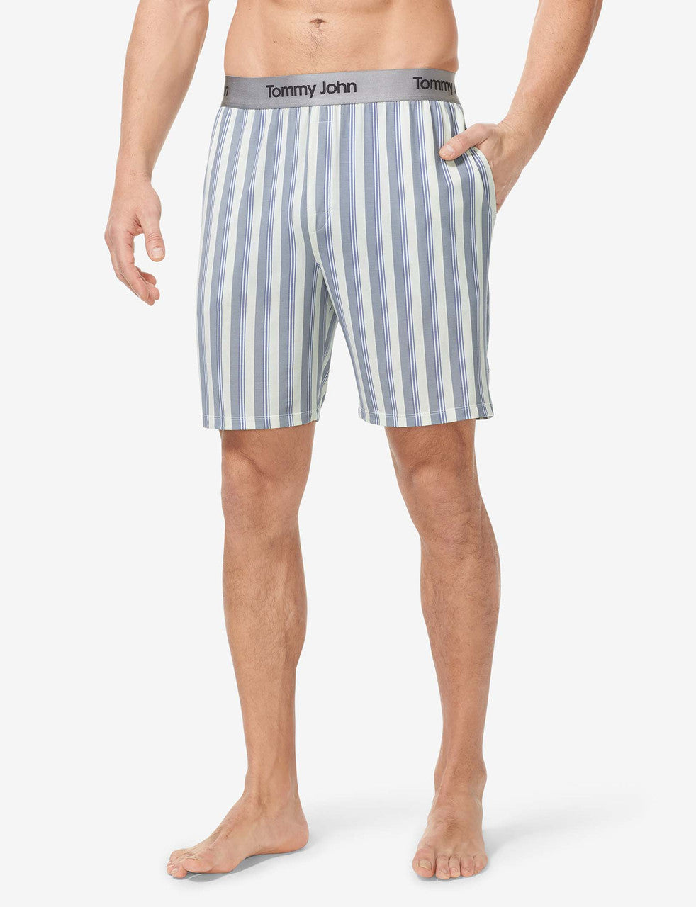 Second Skin Sleep Short::Blue Blush Goodnight Stripe