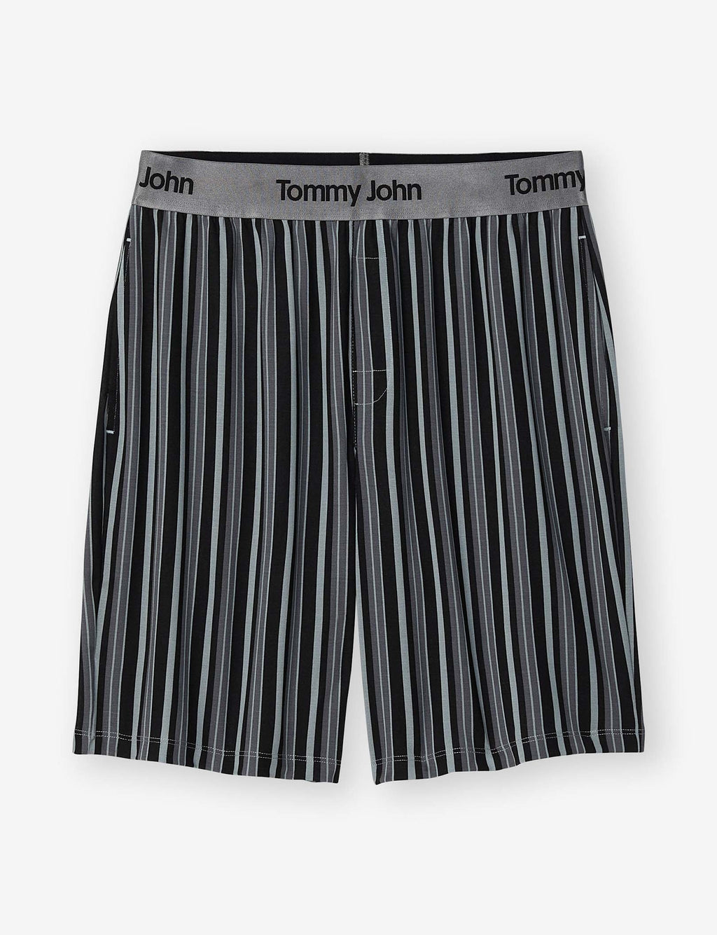 Second Skin Sleep Short::Black Multi Pinstripe