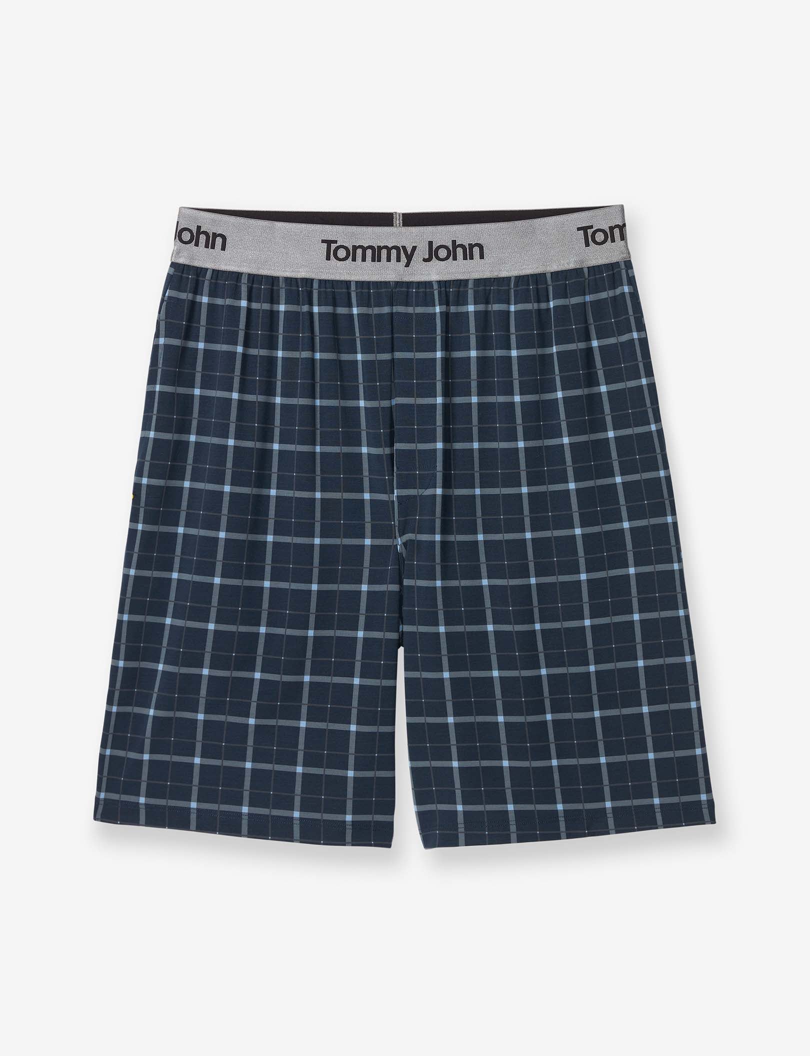 Second Skin Sleep Short::Dress Blues Electric Plaid