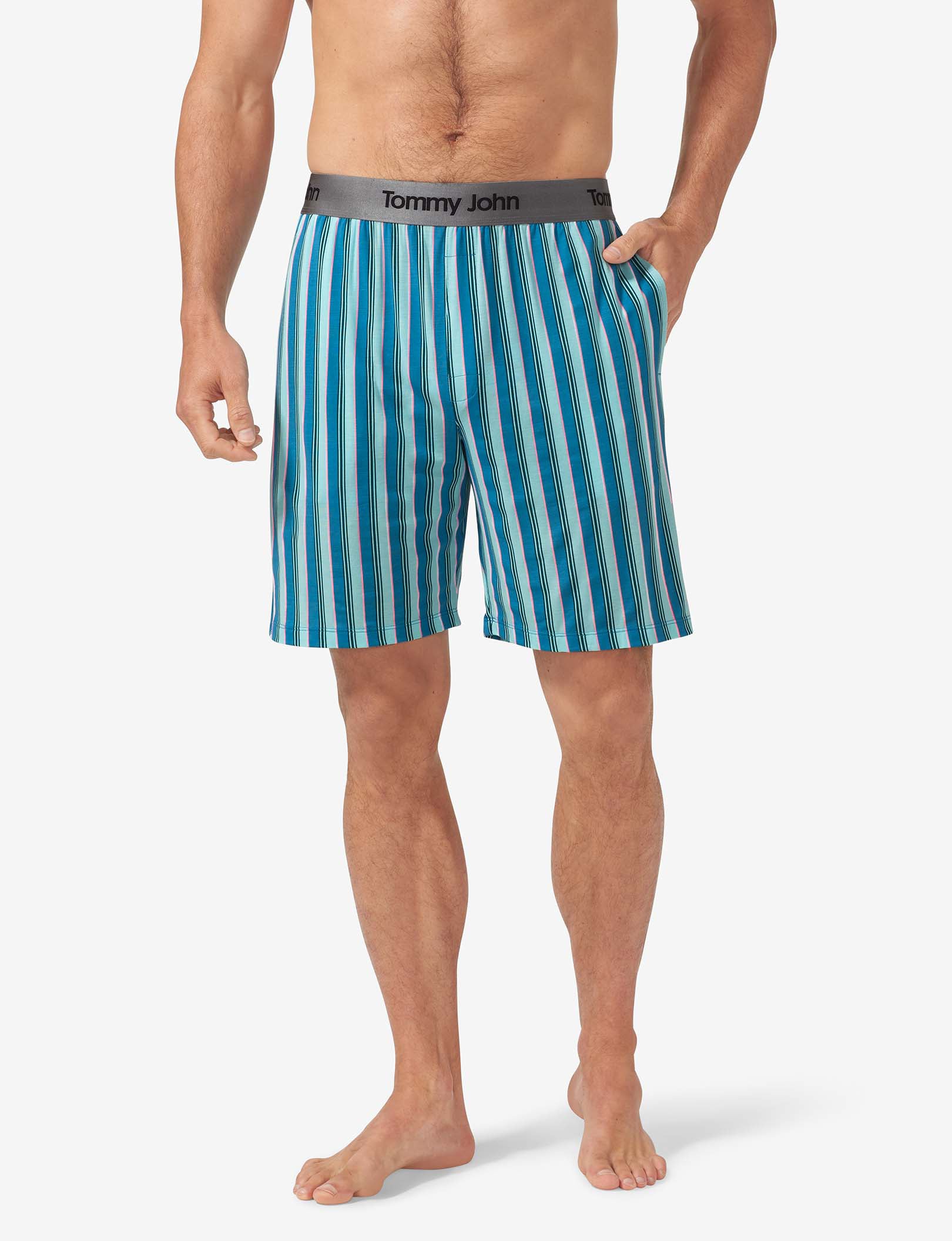 Second Skin Sleep Short::Island Goodnight Stripe