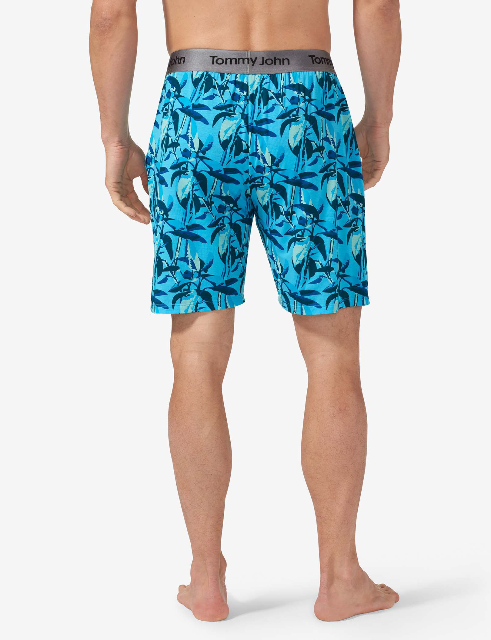 Second Skin Sleep Short::Blue Atoll Rubber Tree