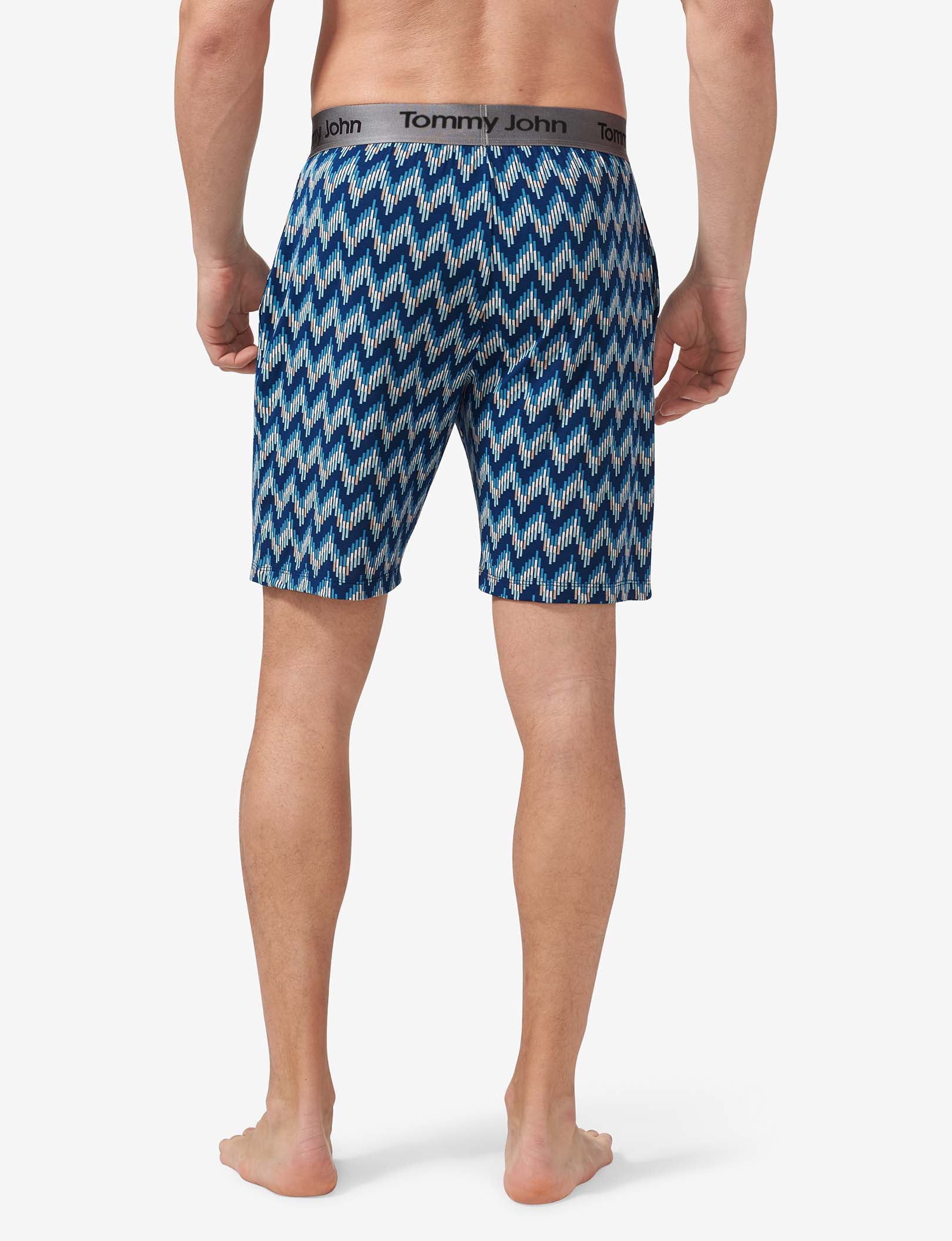 Second Skin Sleep Short::Blue Snake Zig Zag