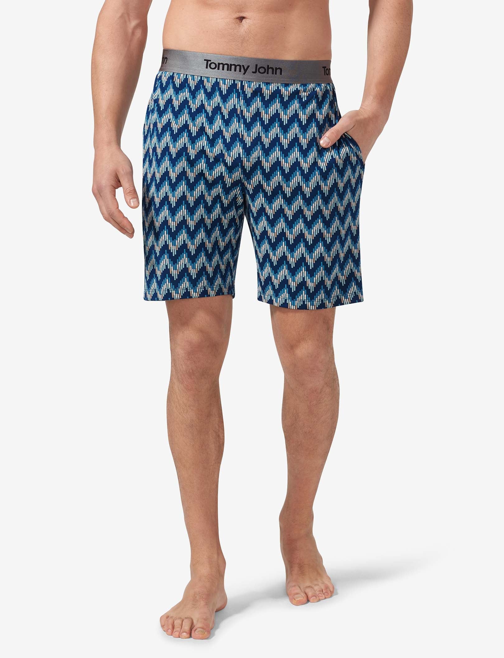 Second Skin Sleep Short::Blue Snake Zig Zag