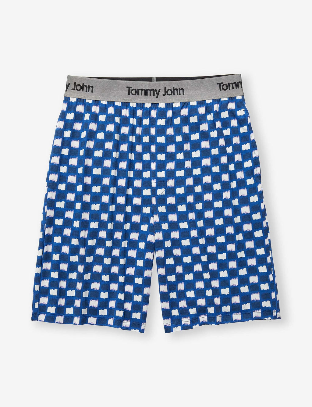Second Skin Sleep Short::White Textured Check
