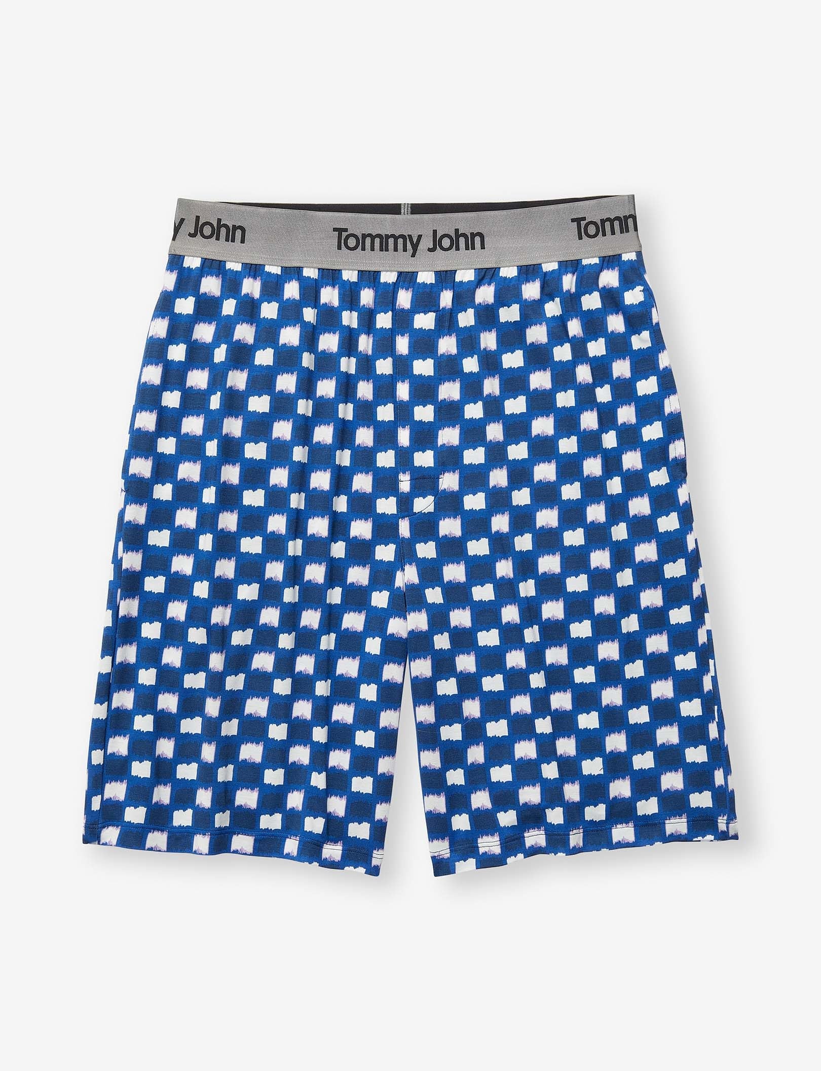 Second Skin Sleep Short::White Textured Check