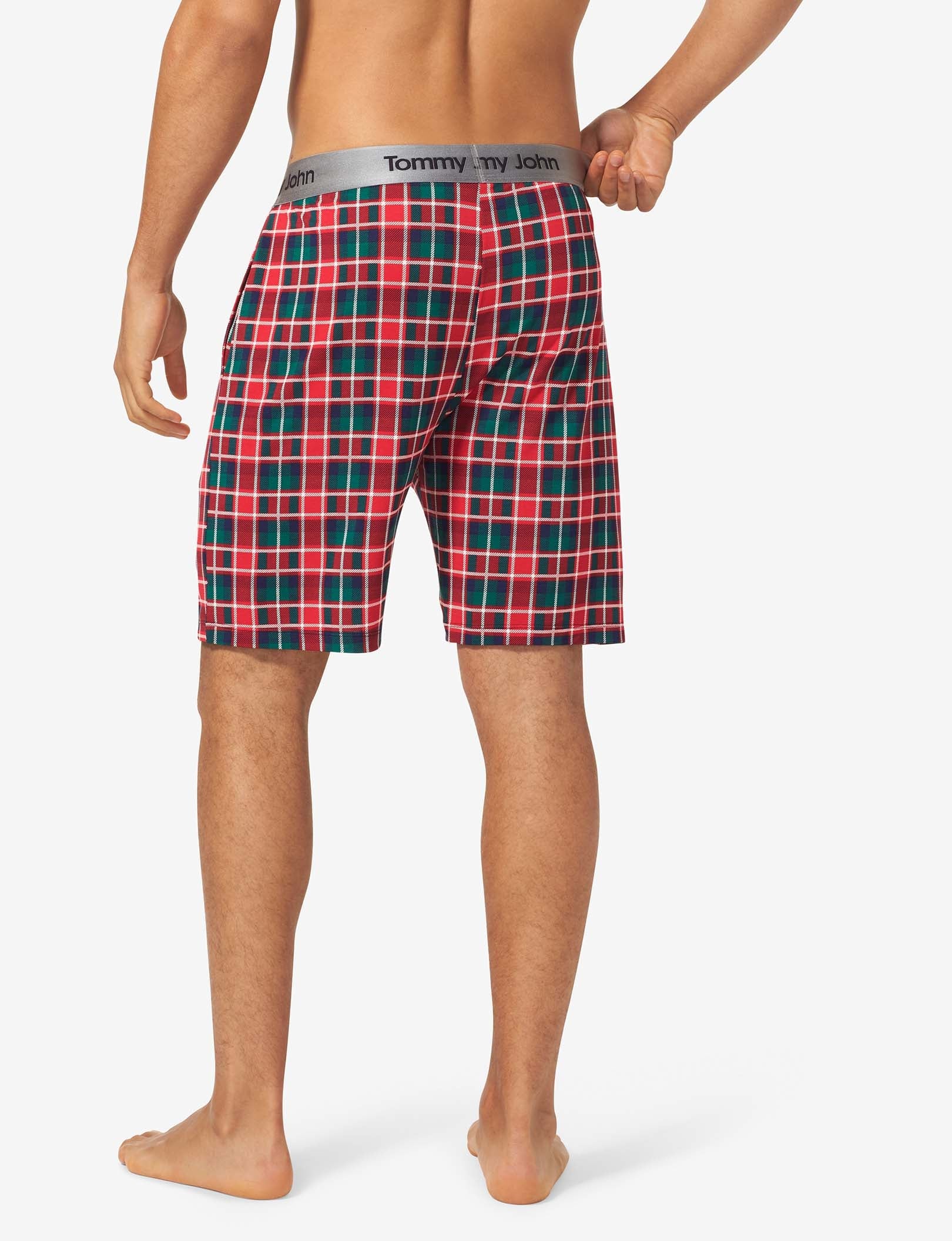 Second Skin Sleep Short::Haute Red Plaid