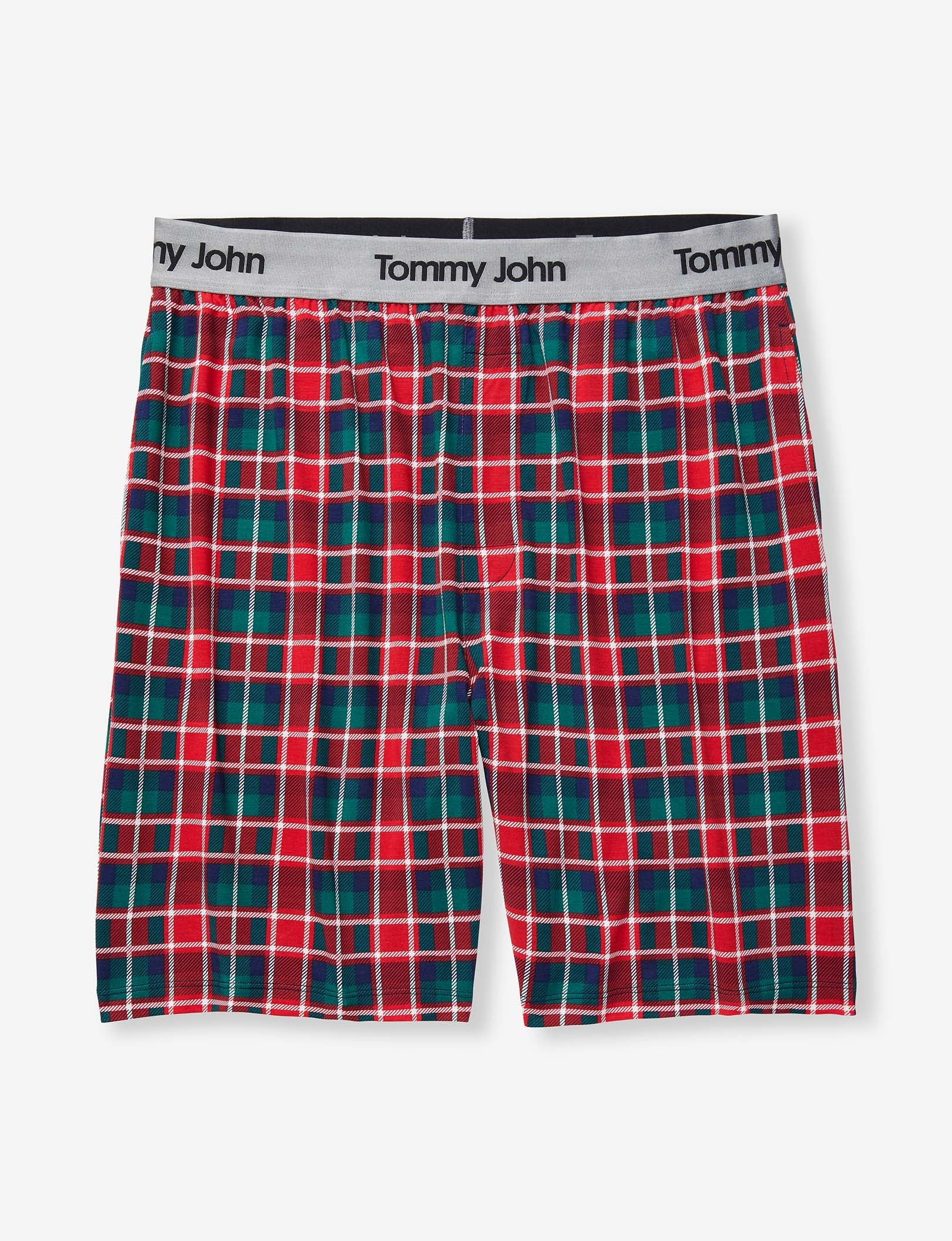 Second Skin Sleep Short::Haute Red Plaid