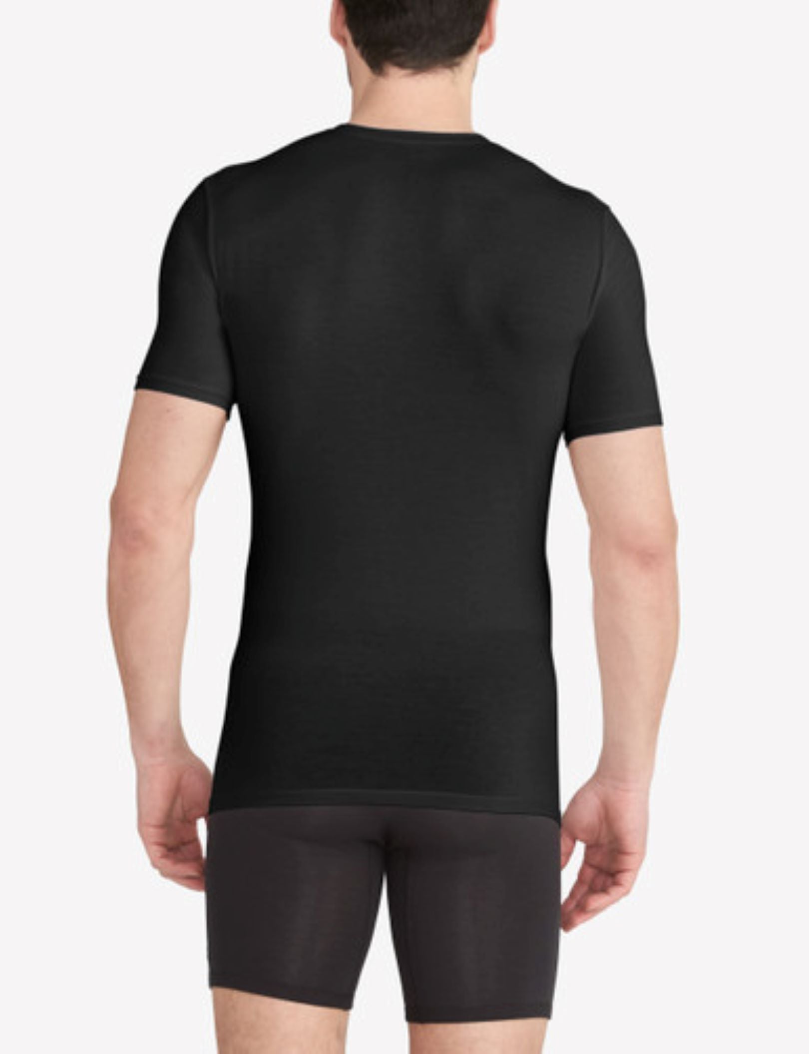 Cool Cotton High V-Neck Stay-Tucked Undershirt::Black