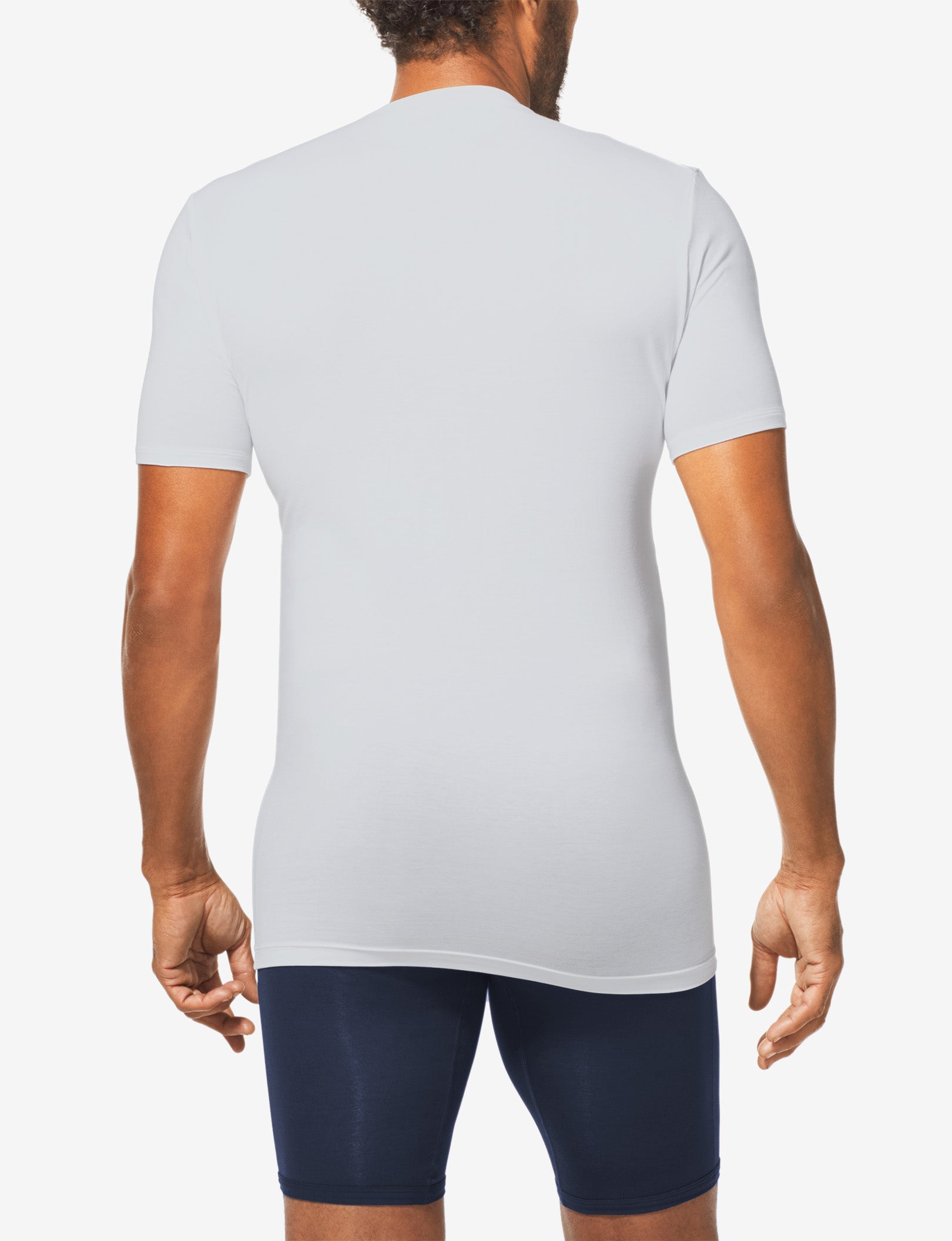 Cool Cotton High V-Neck Stay-Tucked Undershirt::Grey