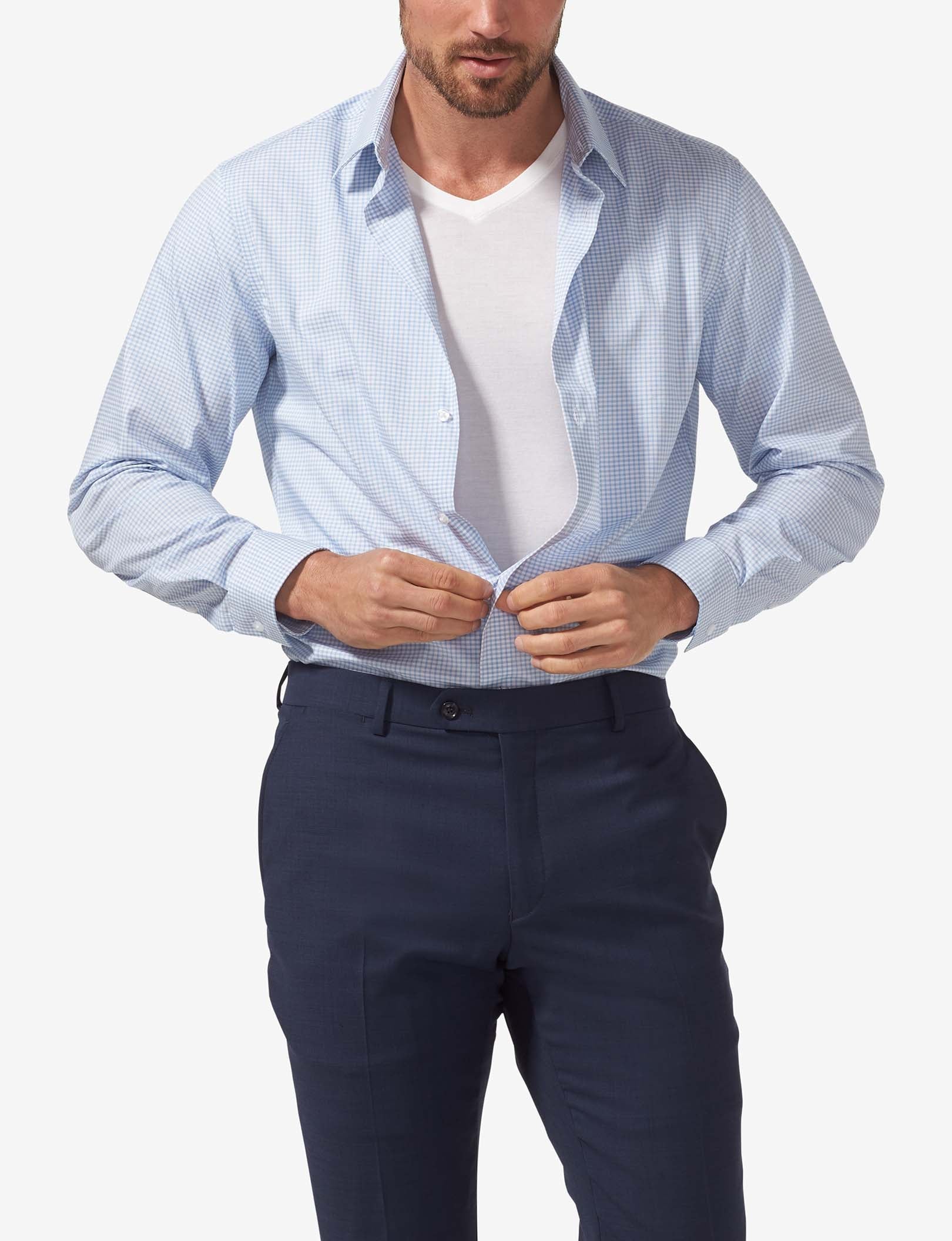 Second Skin High V-Neck Stay-Tucked Undershirt (3-Pack)::White