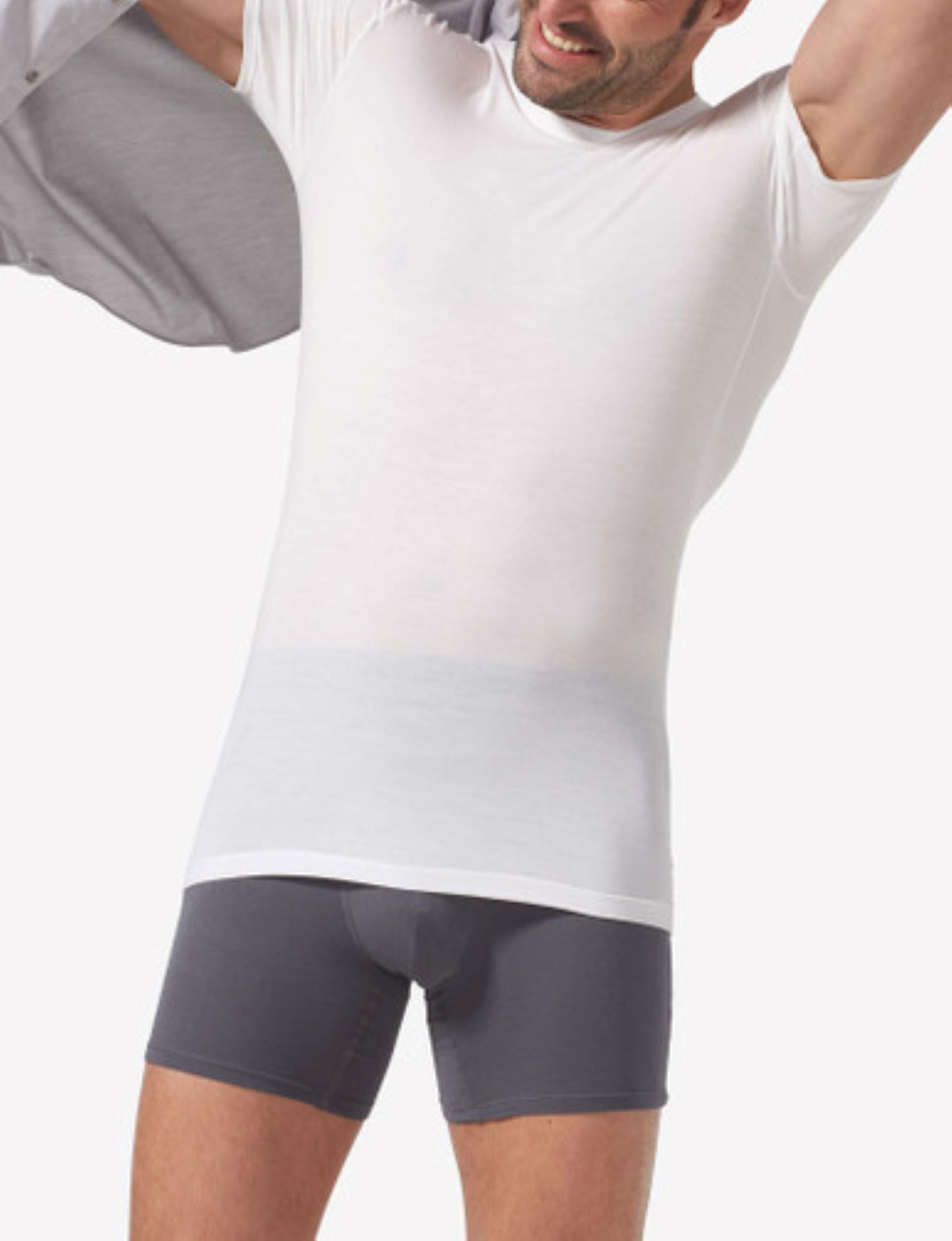 Second Skin Crew Neck Stay-Tucked Undershirt (3-Pack)