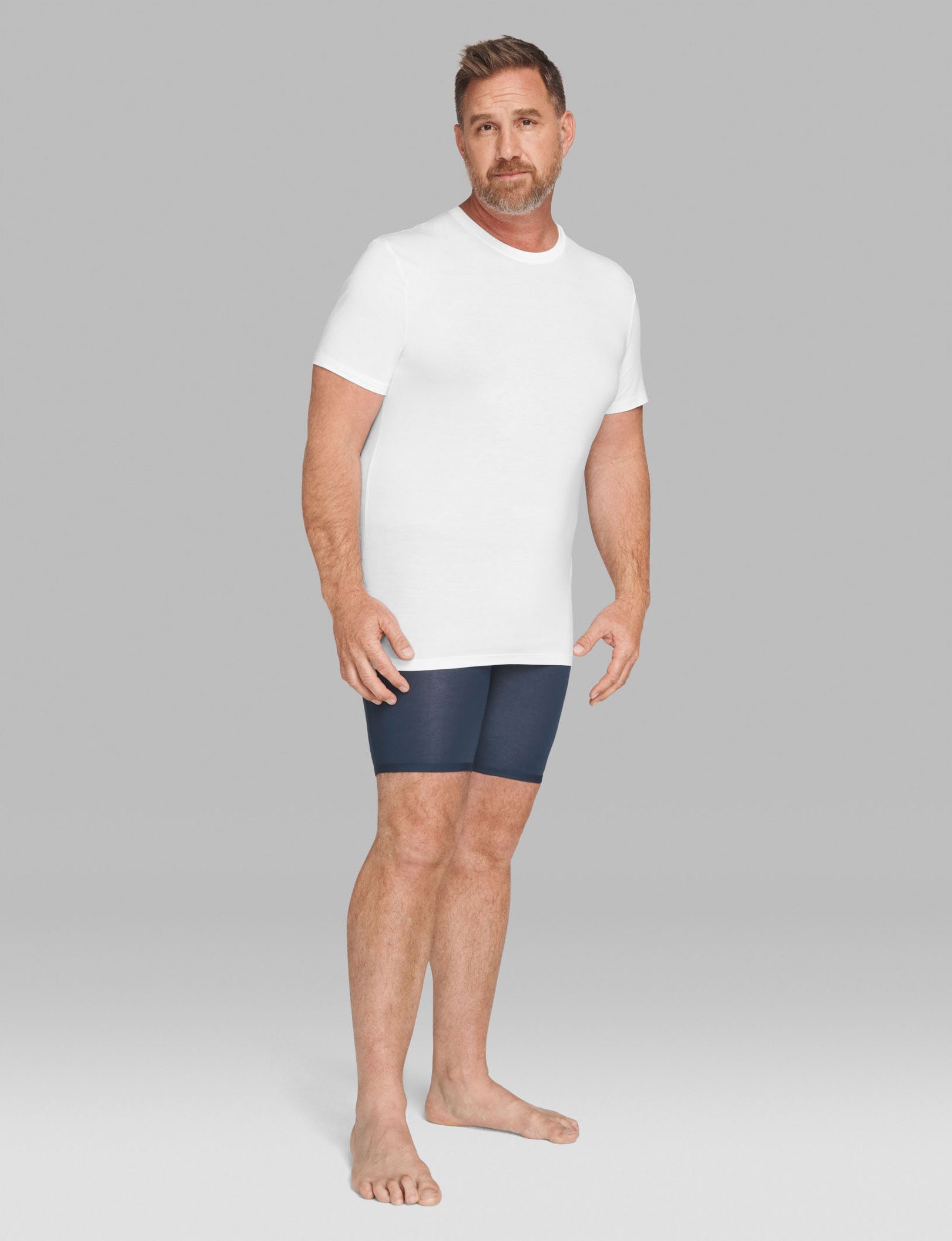 Second Skin Modern Fit Crew Neck Undershirt (3-Pack)::White